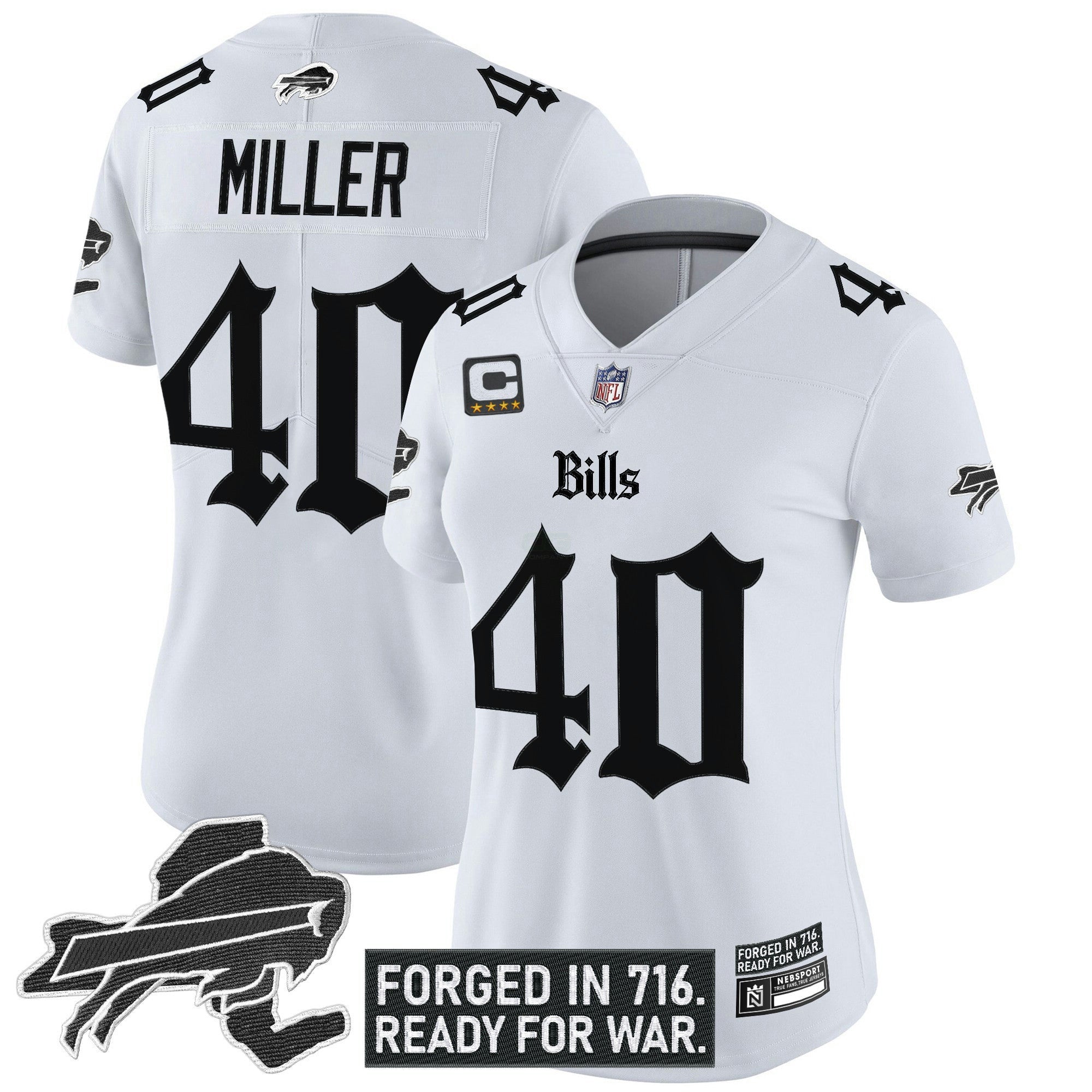 Camisa NFL Women’s Buffalo ‘Gothic Cold Front Edition’ Vapor Limited Jersey