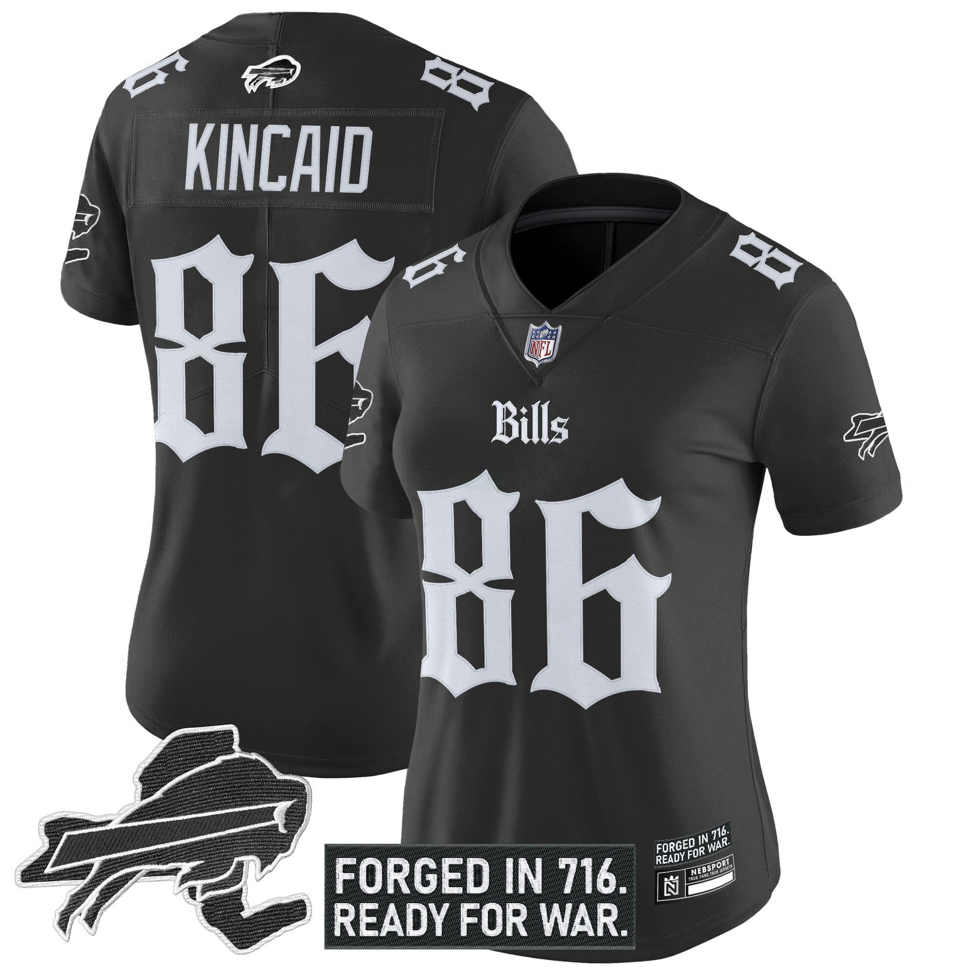 Camisa NFL Women’s Buffalo ‘Gothic Cold Front Edition’ Vapor Limited Jersey