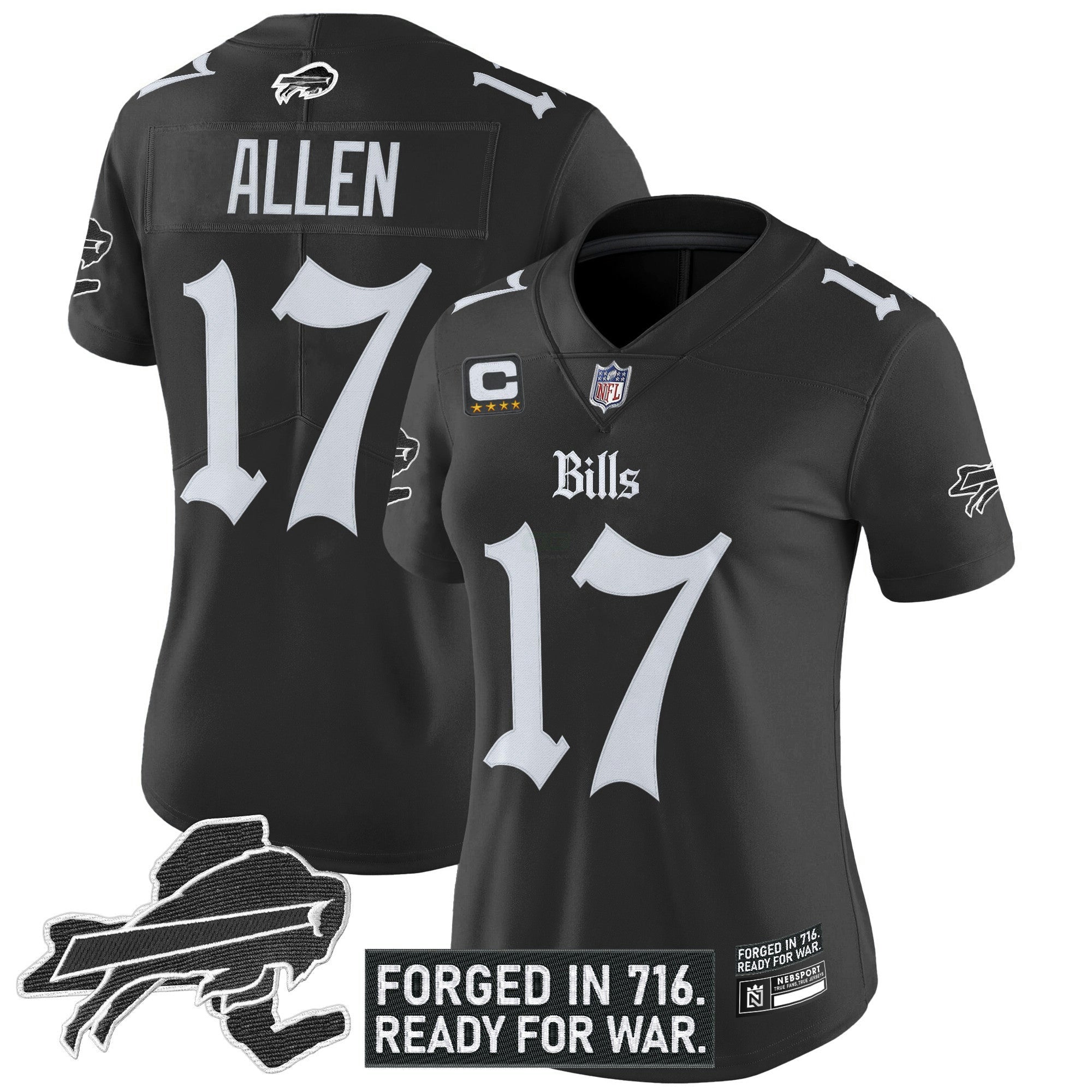 Camisa NFL Women’s Buffalo ‘Gothic Cold Front Edition’ Vapor Limited Jersey