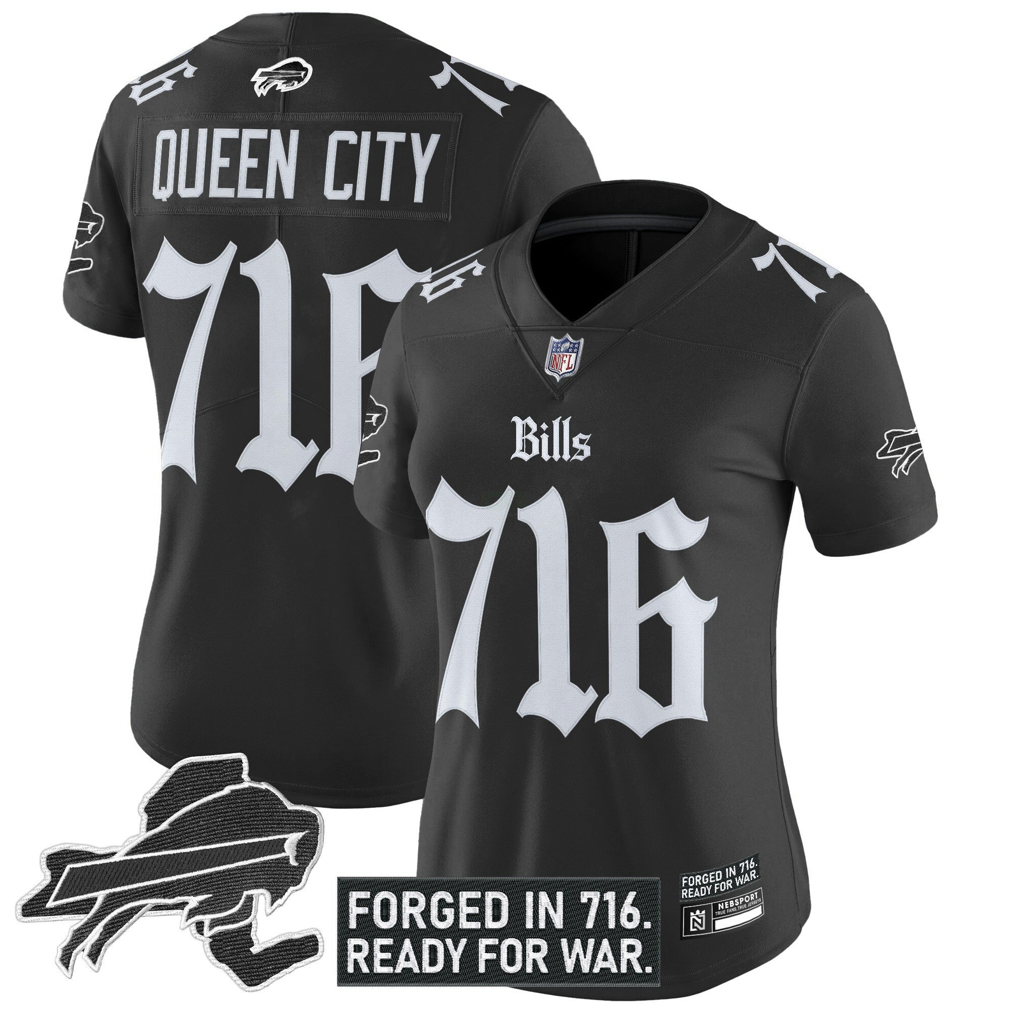 Camisa NFL Women’s Buffalo ‘Gothic Cold Front Edition’ Vapor Limited Jersey