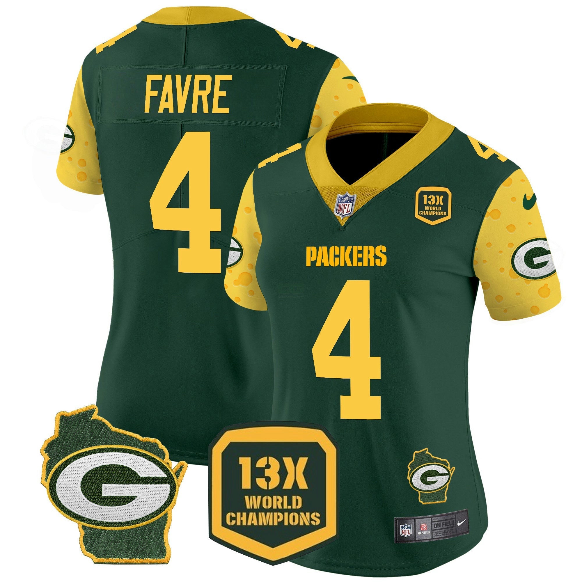 Camisa NFL Women’s Cheese Vapor Limited Jersey
