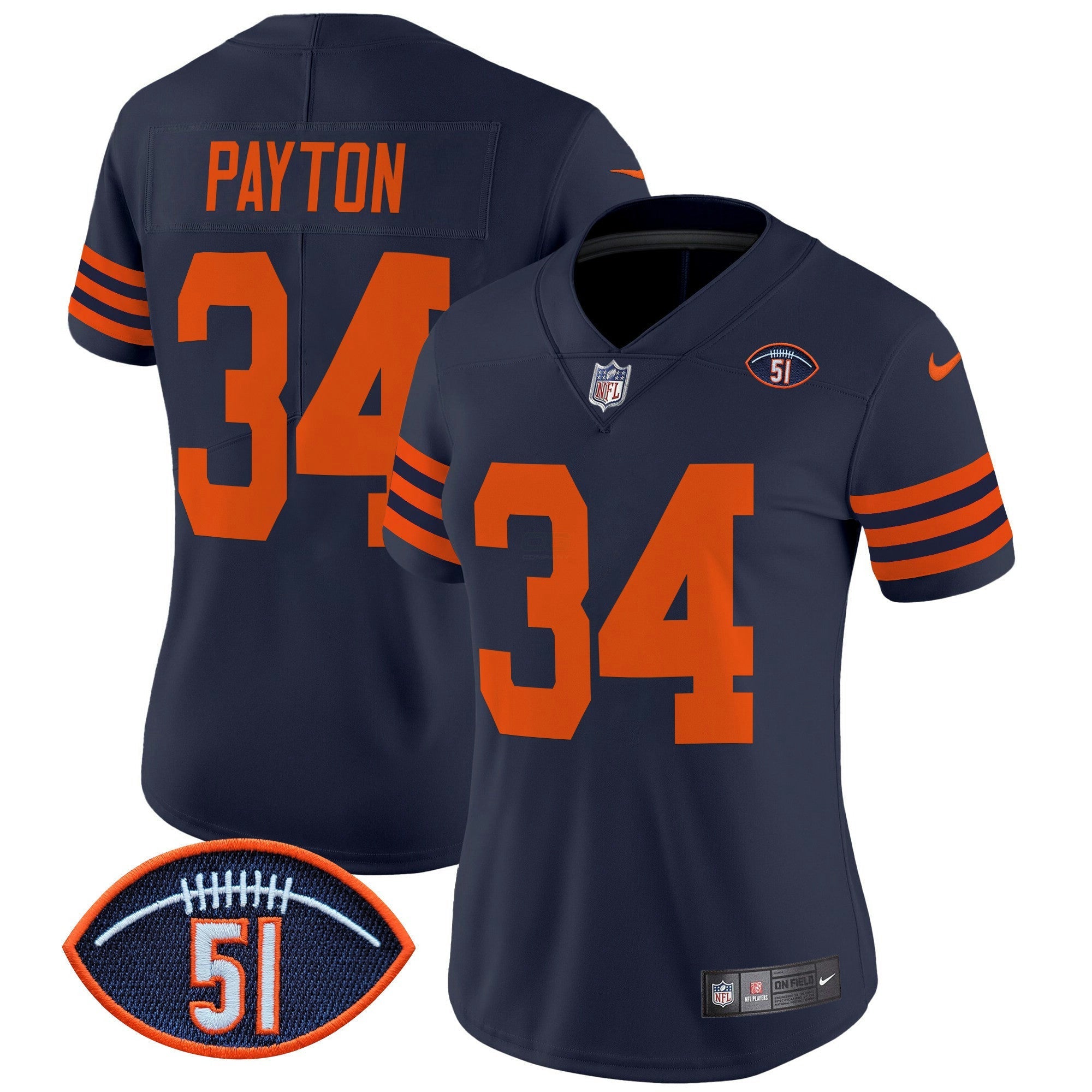 Camisa NFL Women’s Chicago Dick Butkus Patch Throwback Vapor Limited Jersey