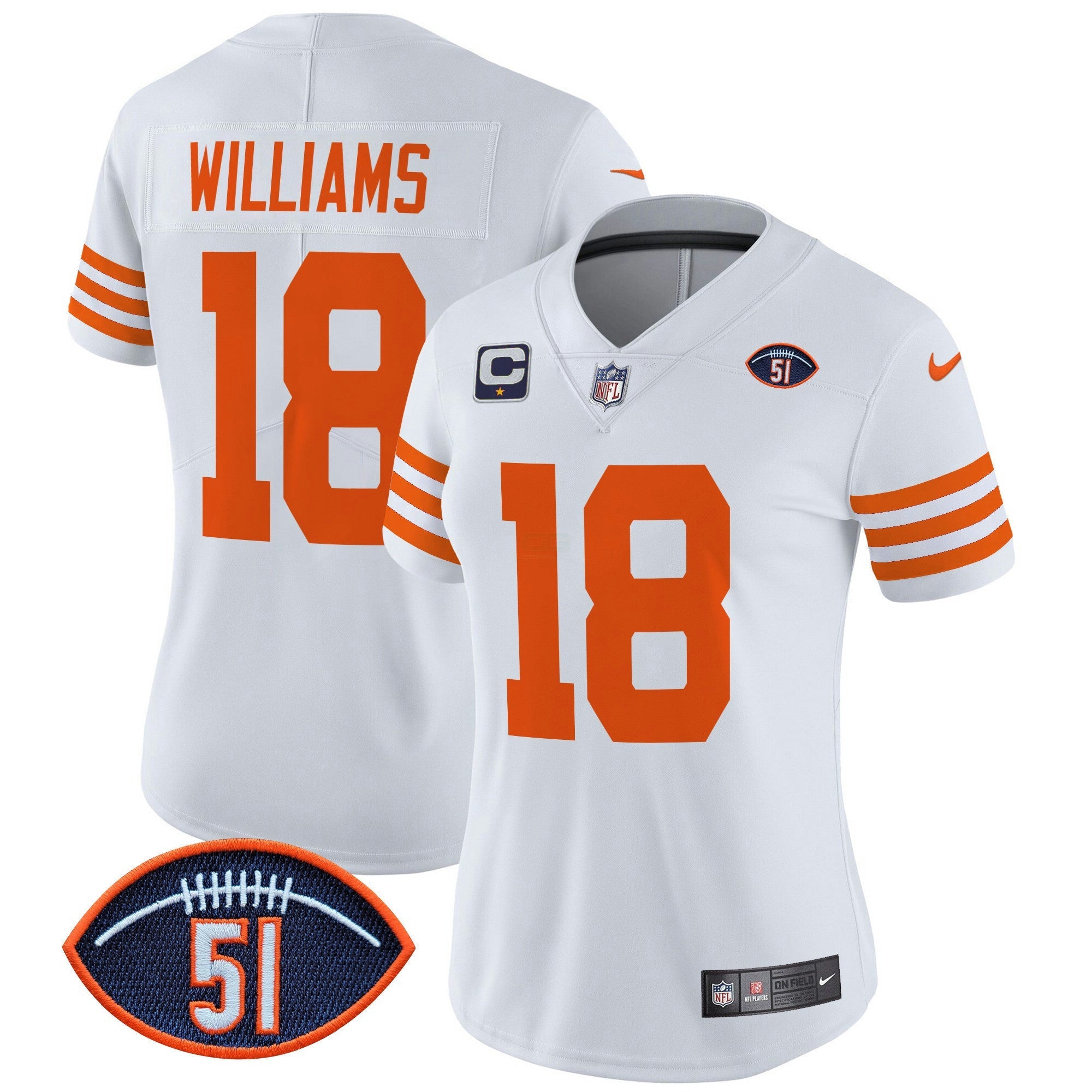 Camisa NFL Women’s Chicago Dick Butkus Patch Throwback Vapor Limited Jersey