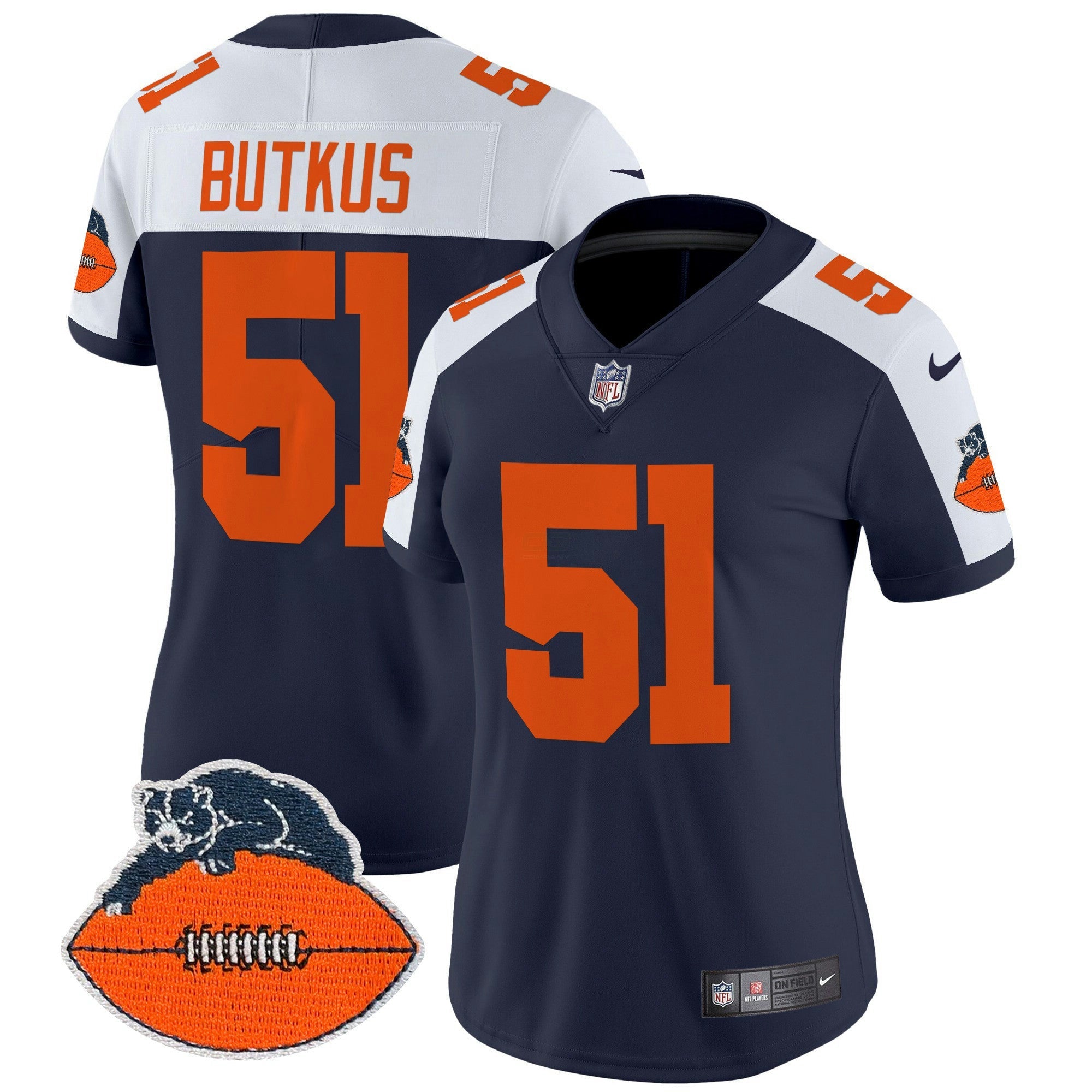 Camisa NFL Women’s Chicago Throwback Vapor Limited Jersey