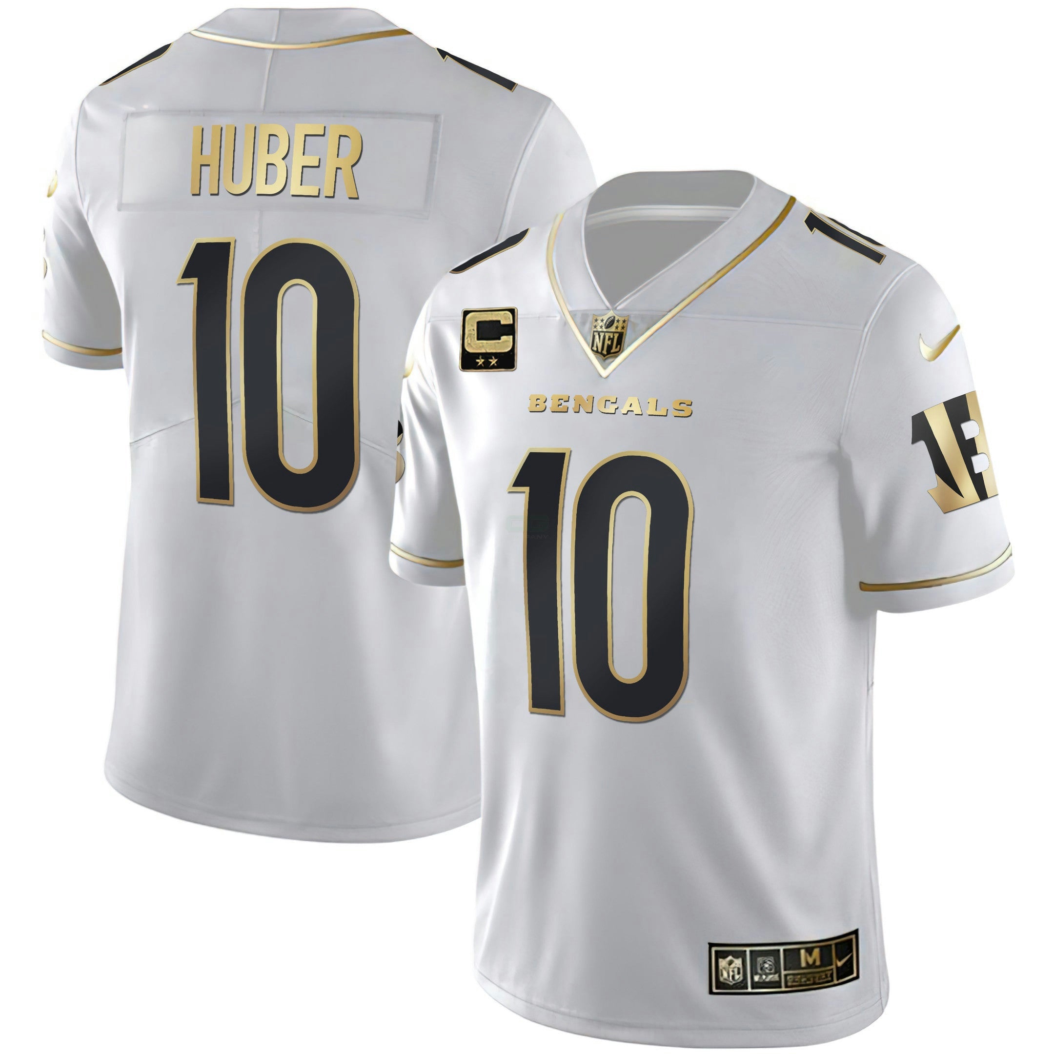 Camisa NFL Women’s Cincinnati Branca Dourada & Preta Dourada Jersey