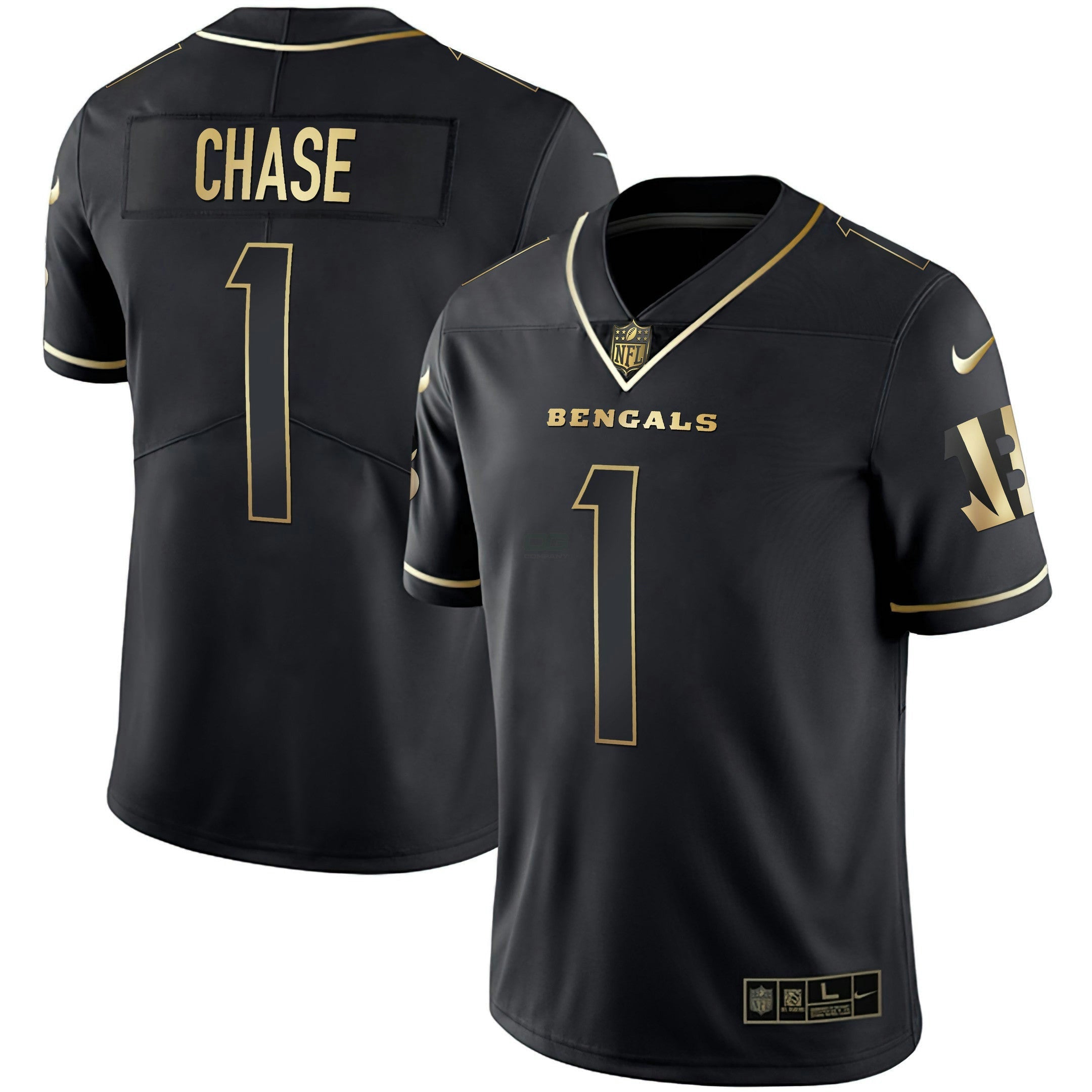 Camisa NFL Women’s Cincinnati Branca Dourada & Preta Dourada Jersey