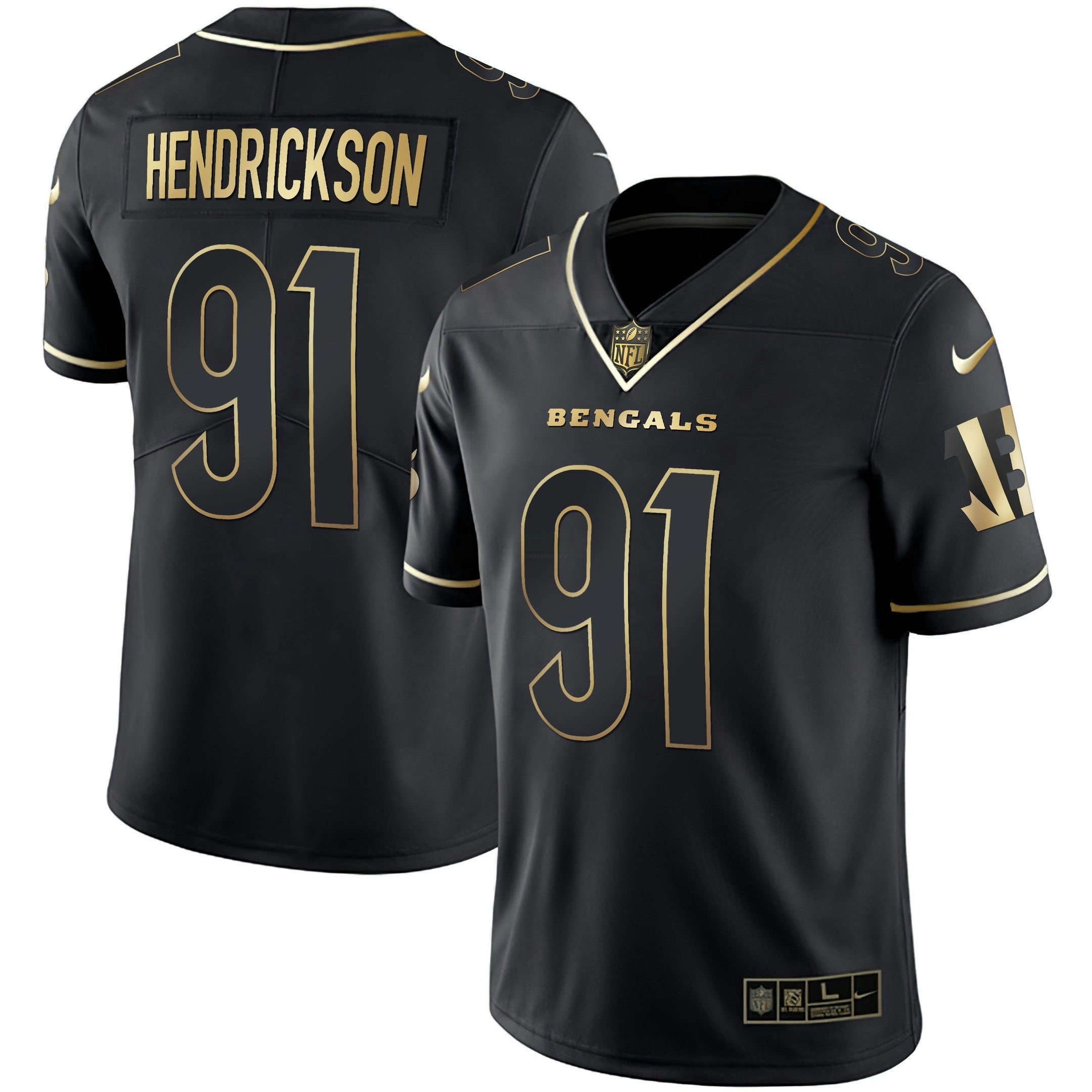 Camisa NFL Women’s Cincinnati Branca Dourada & Preta Dourada Jersey