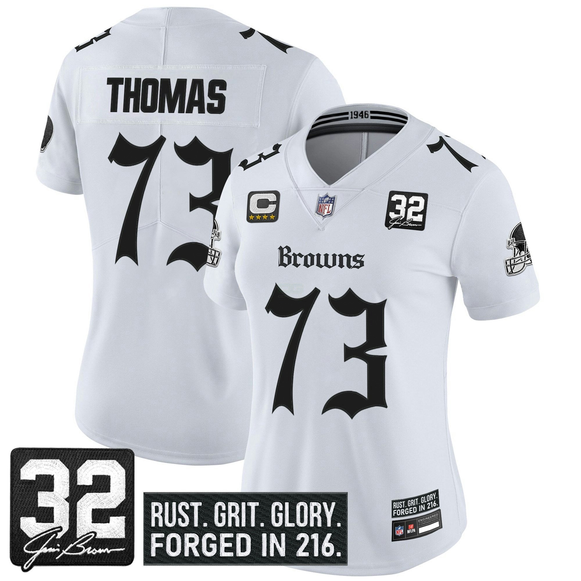Camisa NFL Women’s Cleveland ‘Gothic Dawg Shadows Drop’ Vapor Limited Jersey