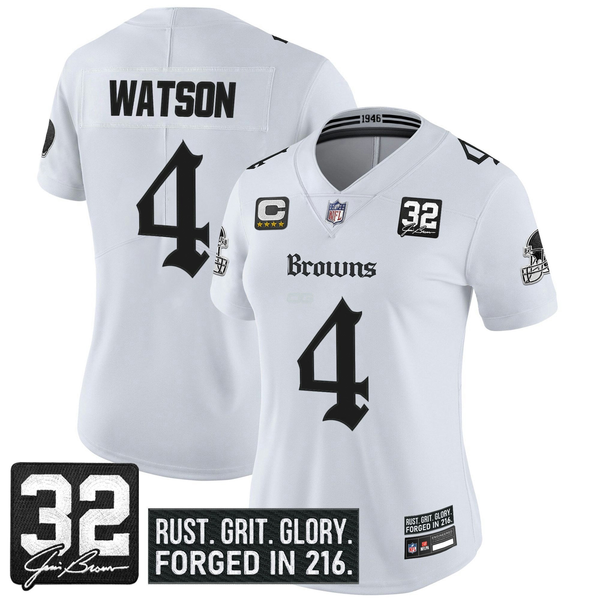Camisa NFL Women’s Cleveland ‘Gothic Dawg Shadows Drop’ Vapor Limited Jersey