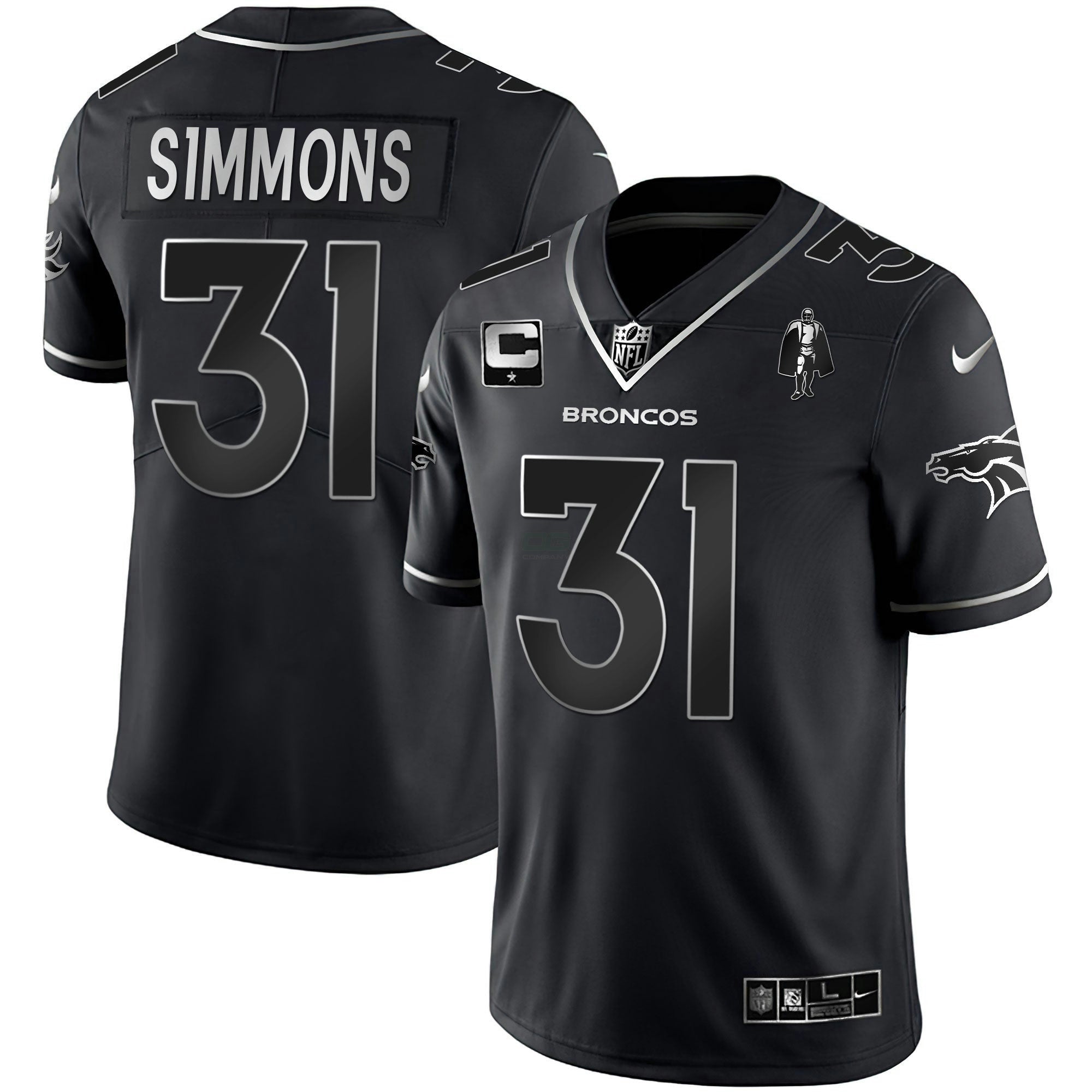 Camisa NFL Women’s Denver Branca Dourada and Preta Dourada Jersey