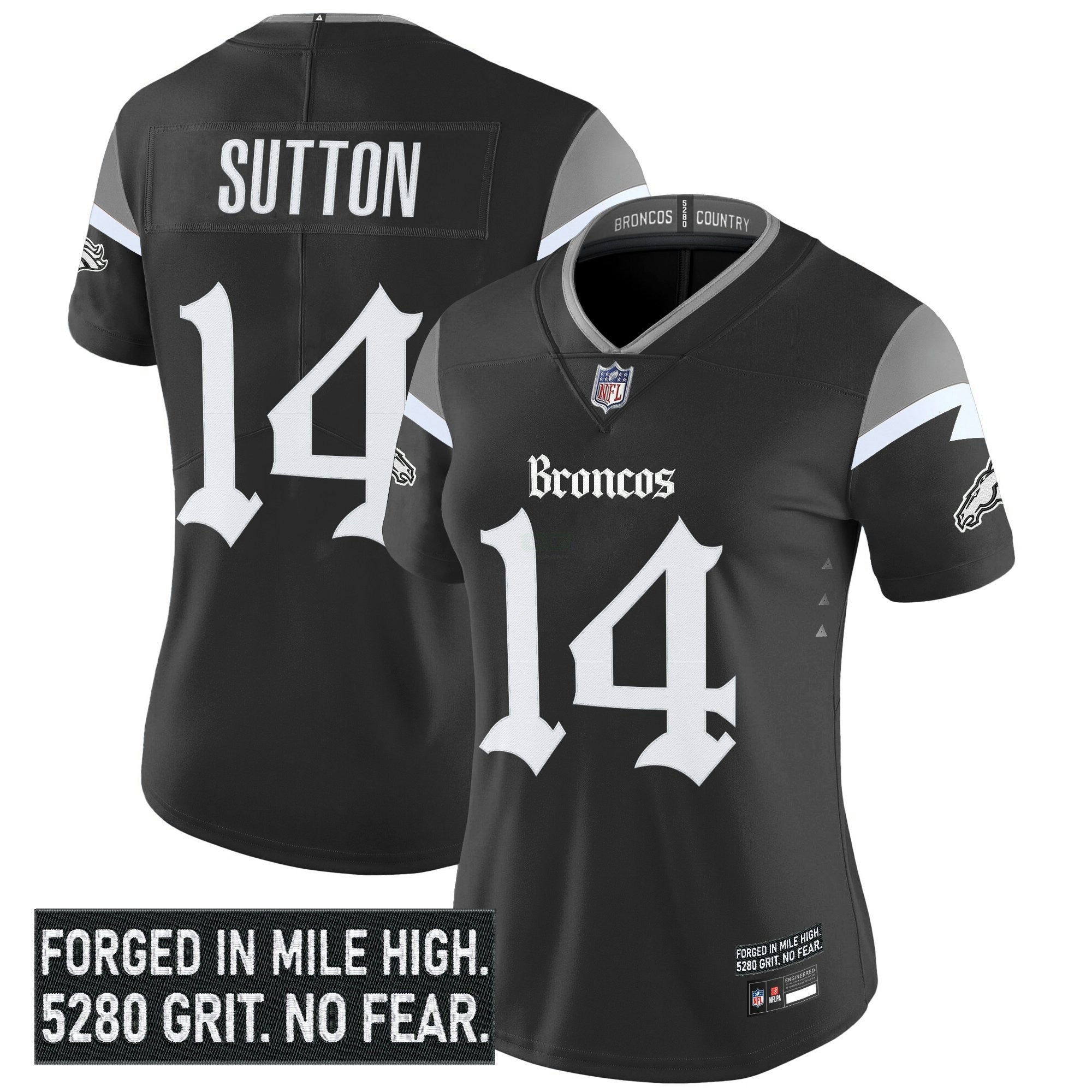 Camisa NFL Women’s Denver ‘Gothic Mile High Shadows Edition’ Vapor Limited Jersey