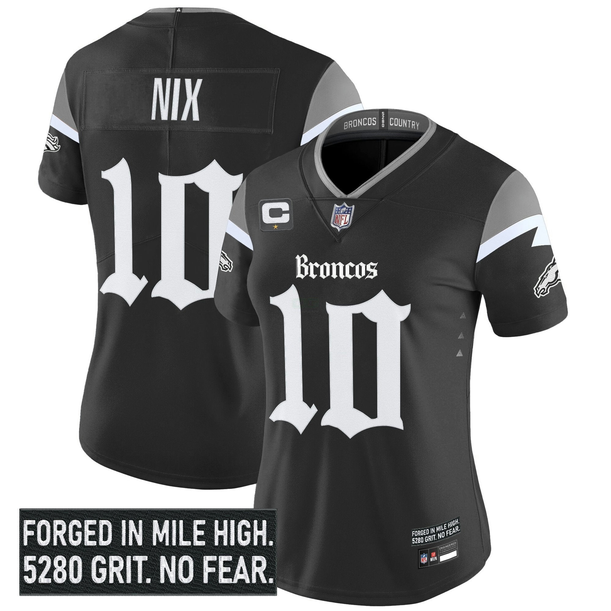 Camisa NFL Women’s Denver ‘Gothic Mile High Shadows Edition’ Vapor Limited Jersey