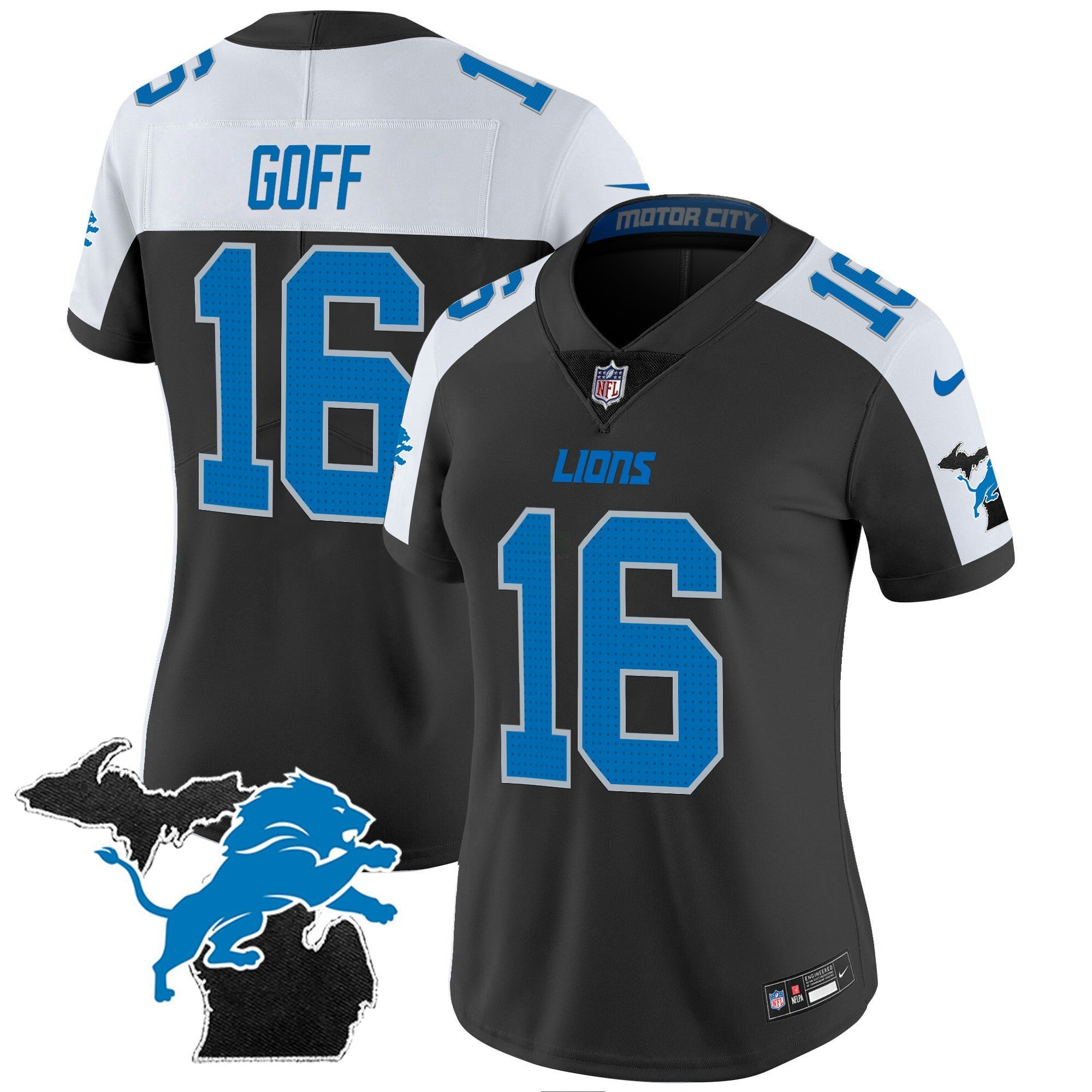 Camisa NFL Women’s Detroit 2024 Michigan Patch Vapor Jersey