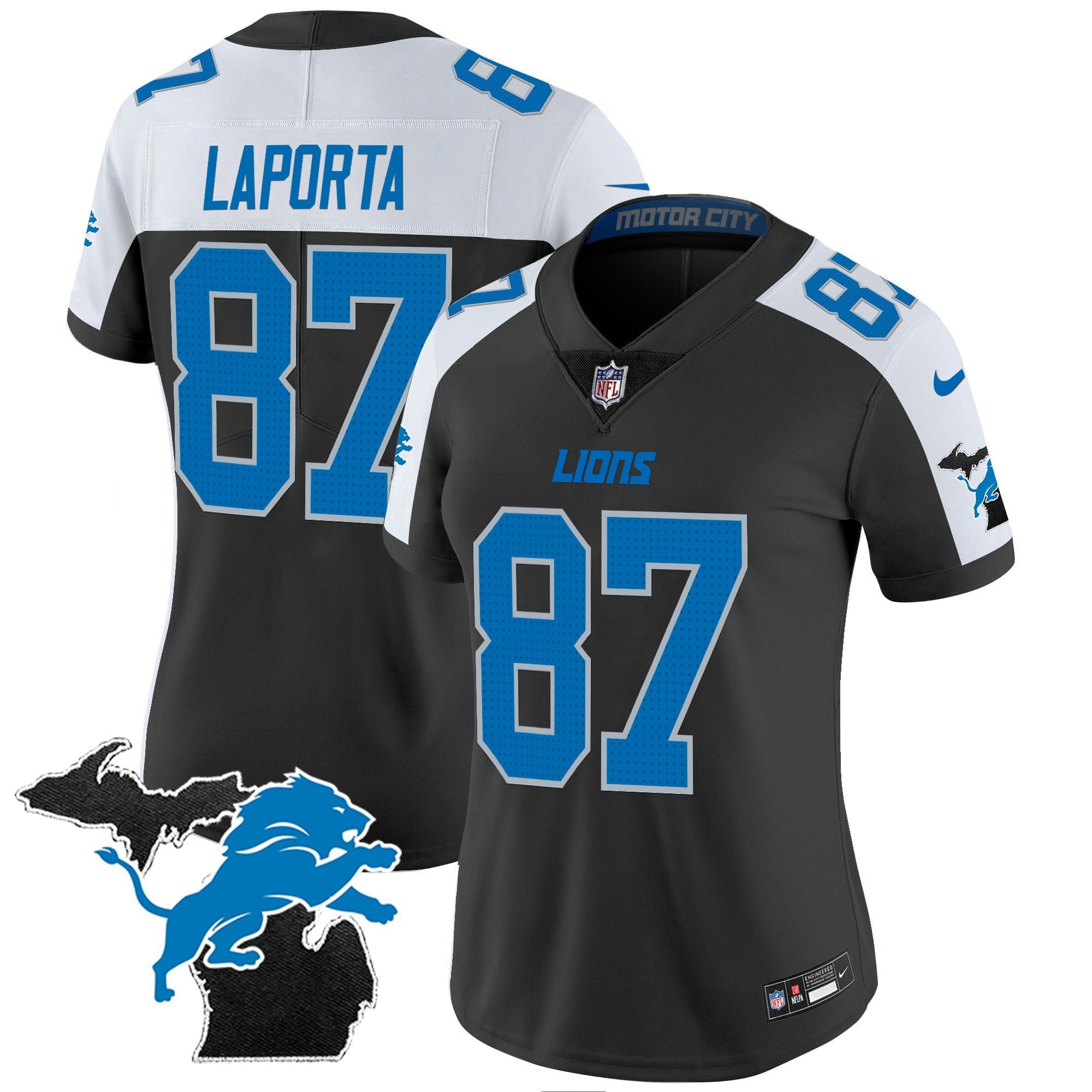 Camisa NFL Women’s Detroit 2024 Michigan Patch Vapor Jersey