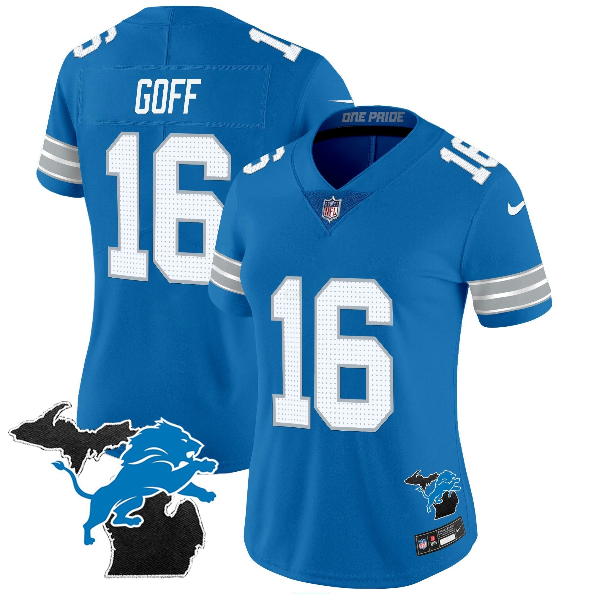 Camisa NFL Women’s Detroit 2024 Michigan Patch Vapor Jersey