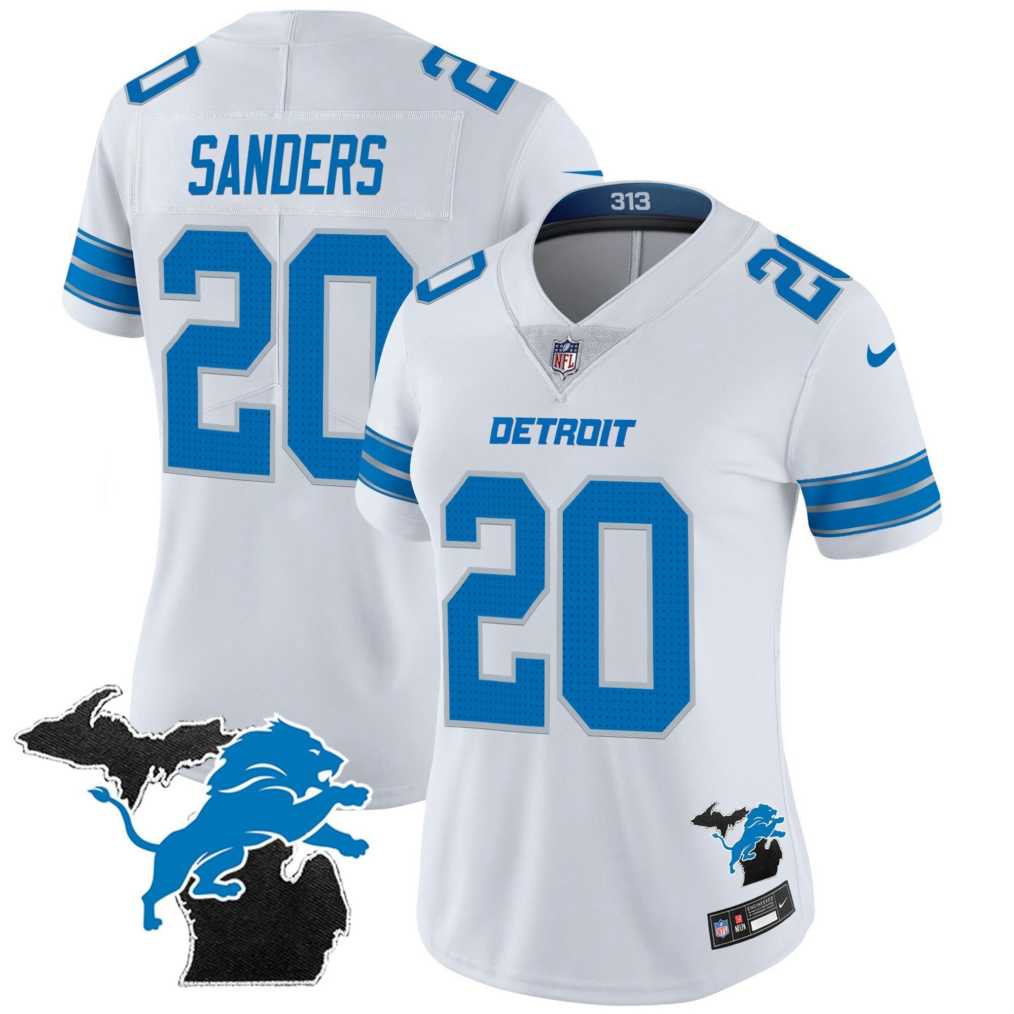 Camisa NFL Women’s Detroit 2024 Michigan Patch Vapor Jersey