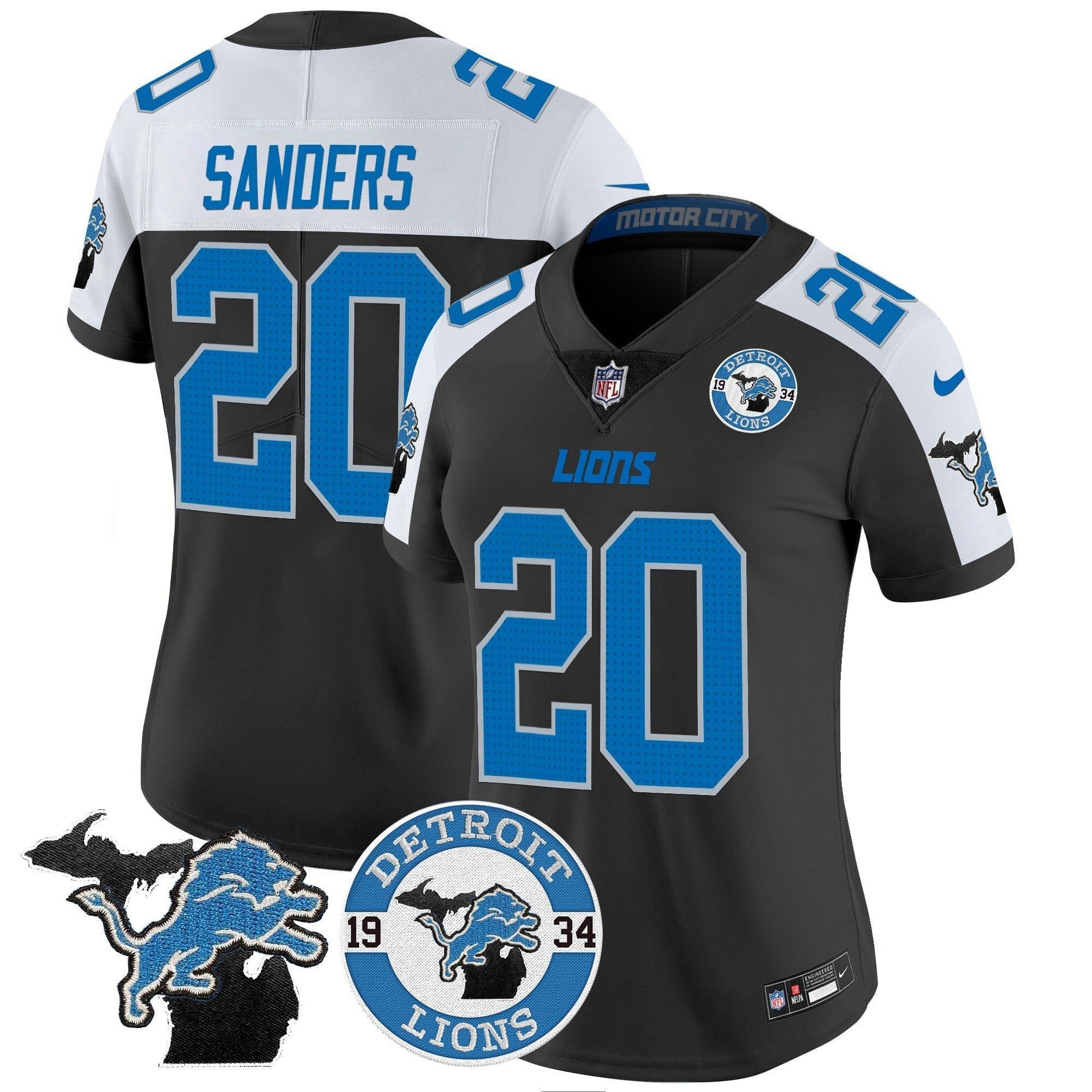 Camisa NFL Women’s Detroit 2024 Vapor Limited Jersey – Est. 1934 Patch