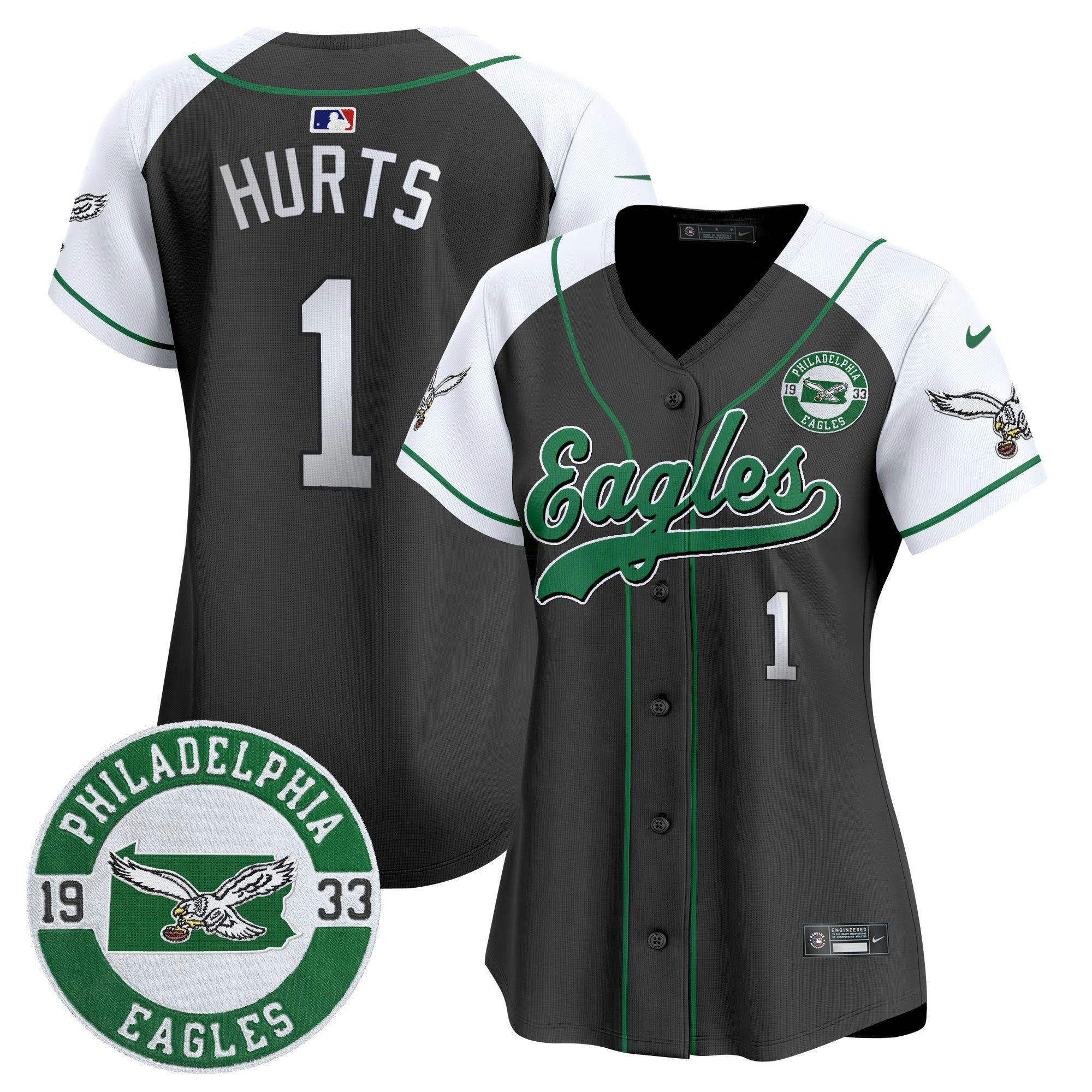 Camisa NFL Women’s Est. 1933 Patch Patch Kelly Green Vapor Jersey