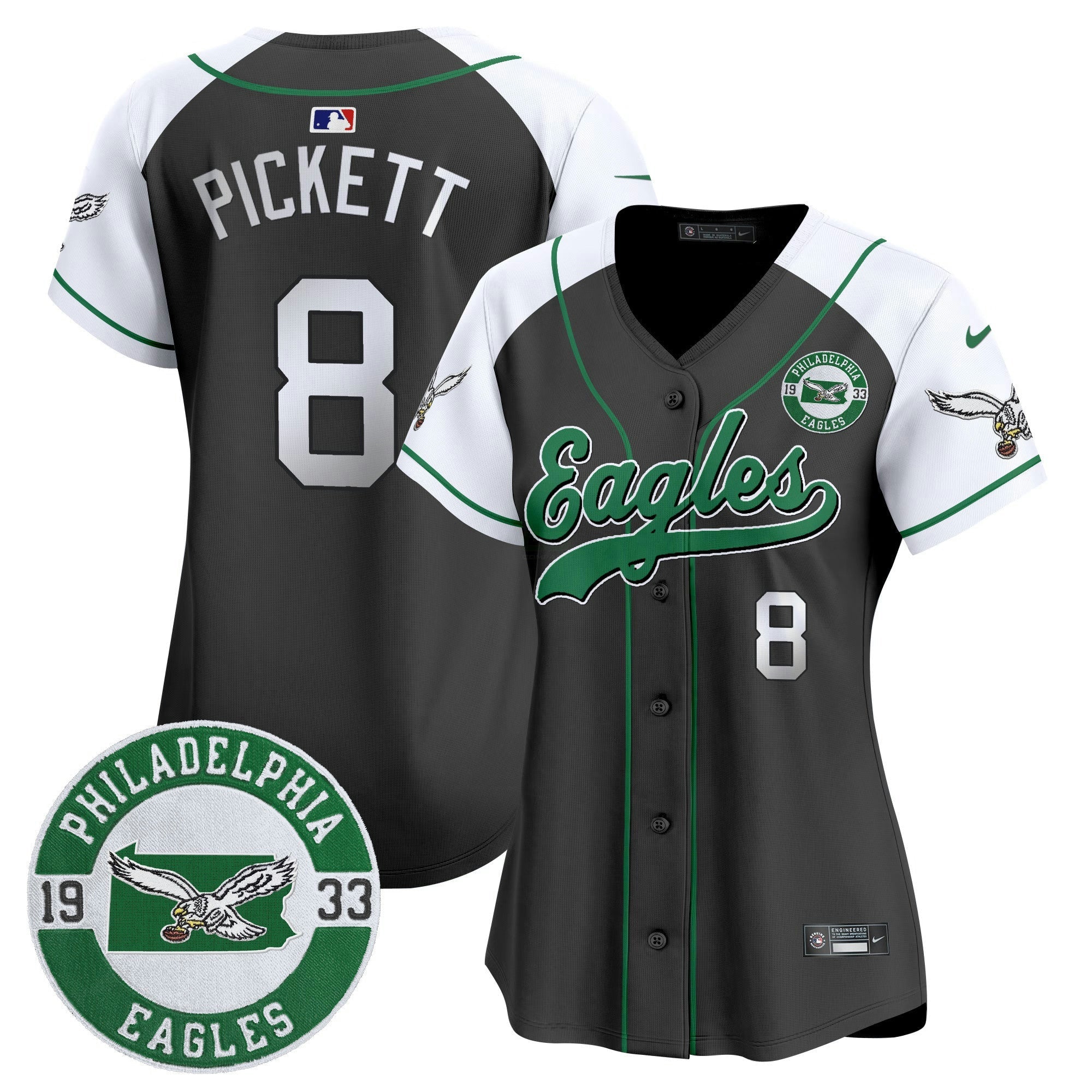 Camisa NFL Women’s Est. 1933 Patch Patch Kelly Green Vapor Jersey