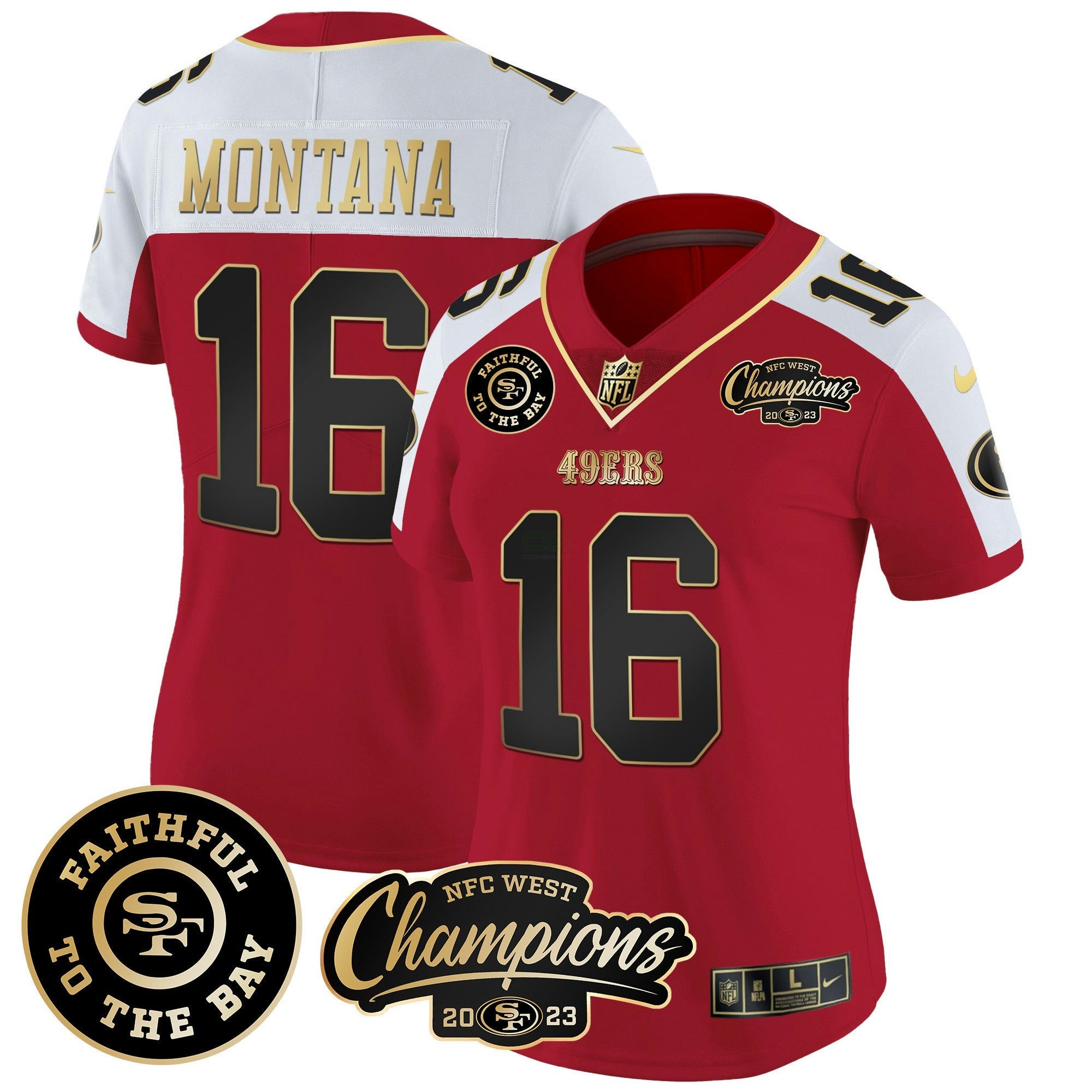 Camisa NFL Women’s Faithful & 2023 NFC West Champions Patch Vapor Jersey