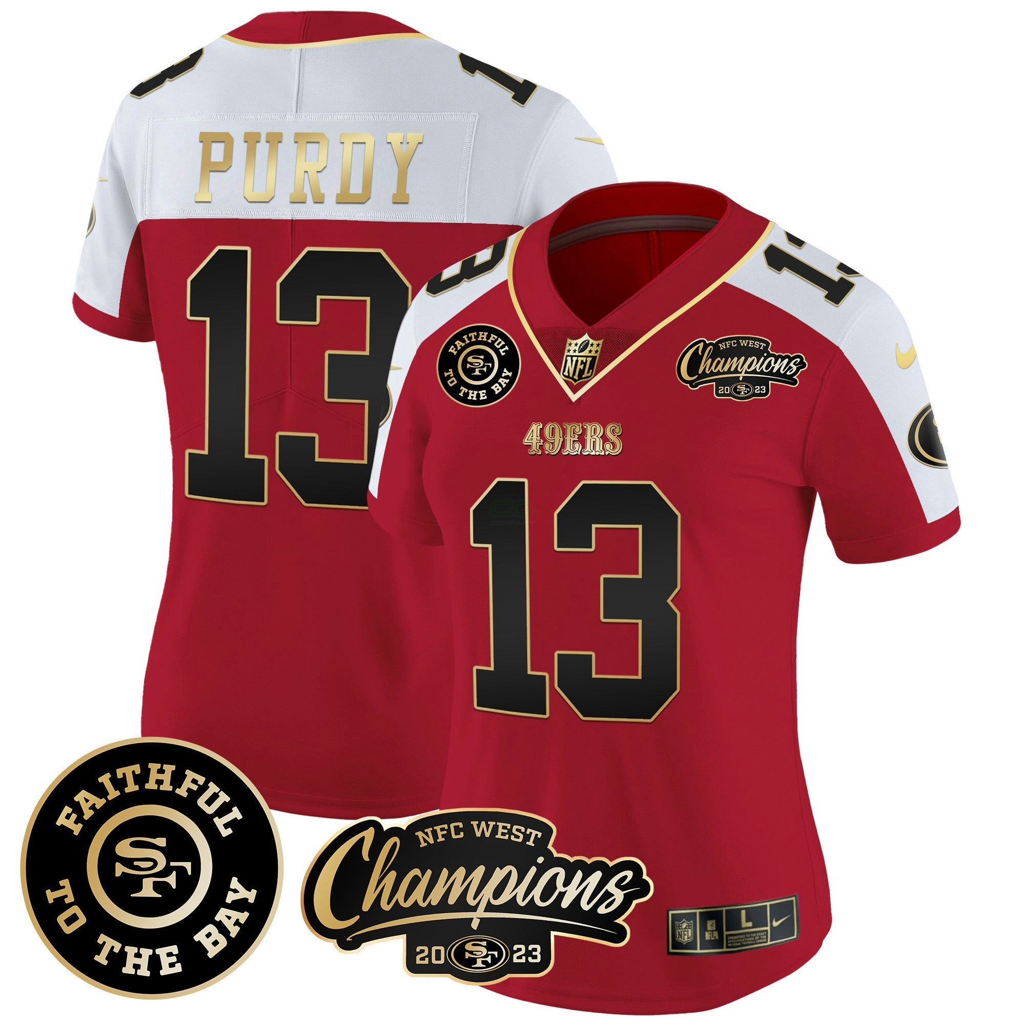 Camisa NFL Women’s Faithful & 2023 NFC West Champions Patch Vapor Jersey