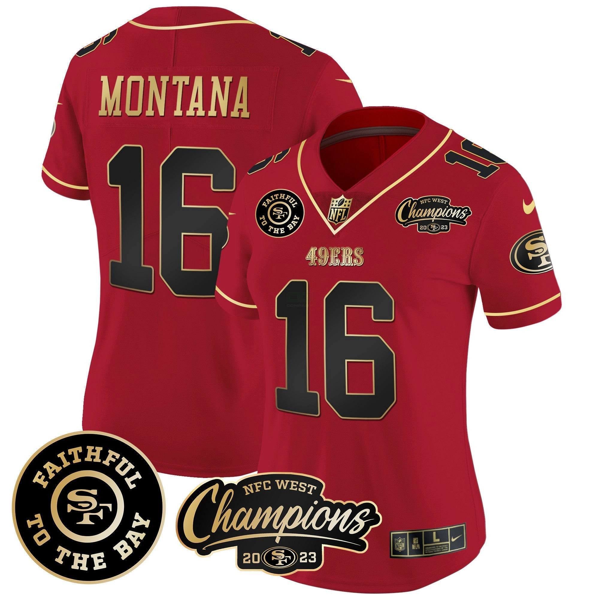 Camisa NFL Women’s Faithful & 2023 NFC West Champions Patch Vapor Jersey
