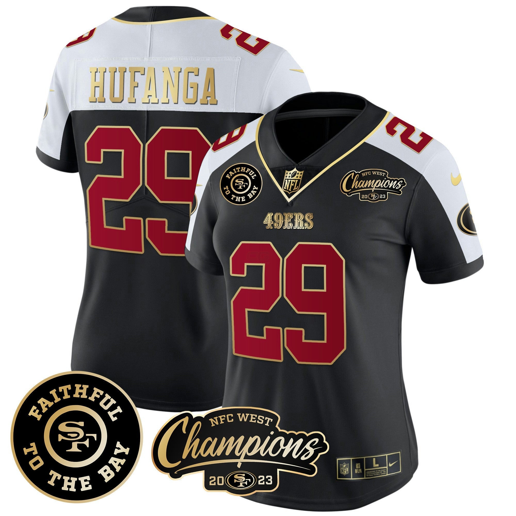Camisa NFL Women’s Faithful & 2023 NFC West Champions Patch Vapor Jersey