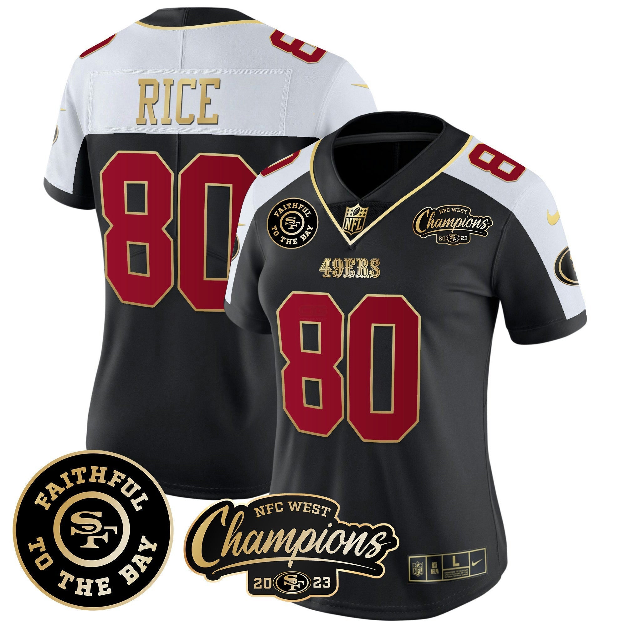 Camisa NFL Women’s Faithful & 2023 NFC West Champions Patch Vapor Jersey