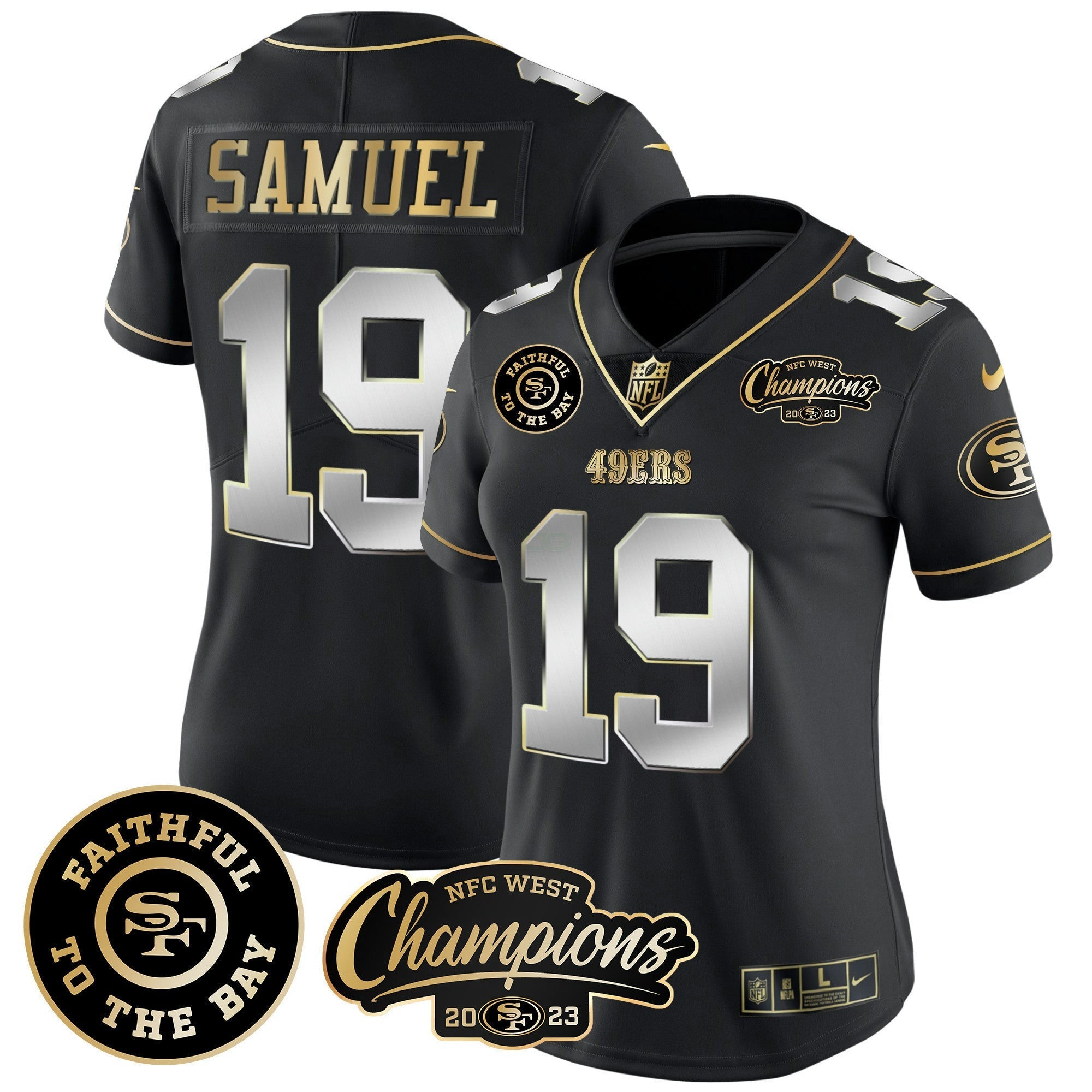 Camisa NFL Women’s Faithful & 2023 NFC West Champions Patch Vapor Jersey