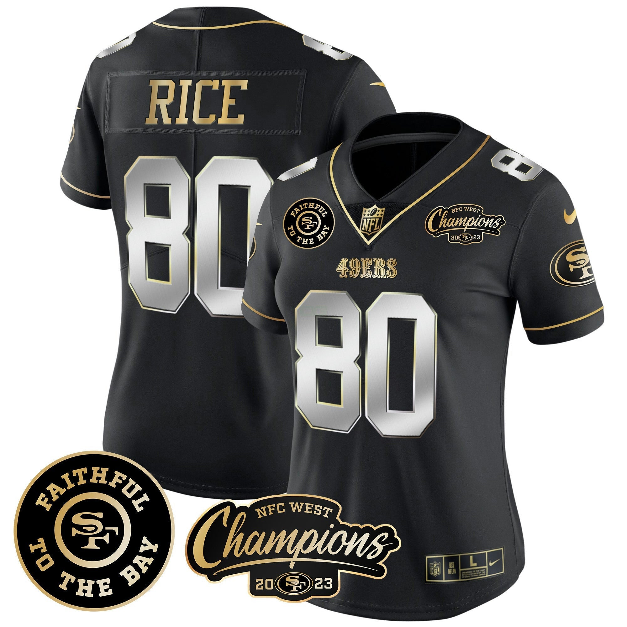Camisa NFL Women’s Faithful & 2023 NFC West Champions Patch Vapor Jersey