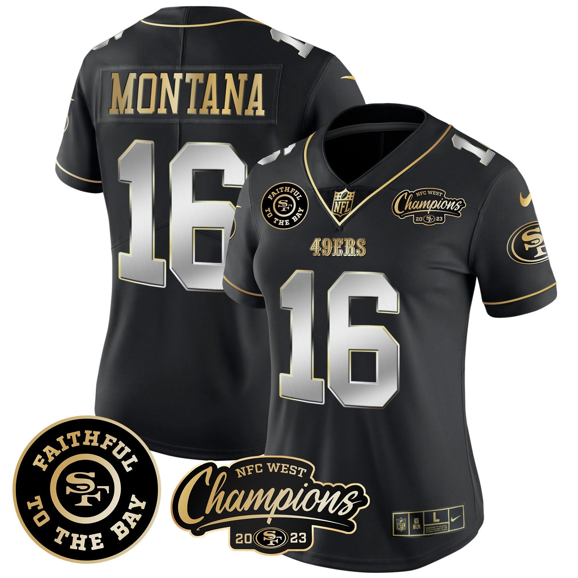 Camisa NFL Women’s Faithful & 2023 NFC West Champions Patch Vapor Jersey
