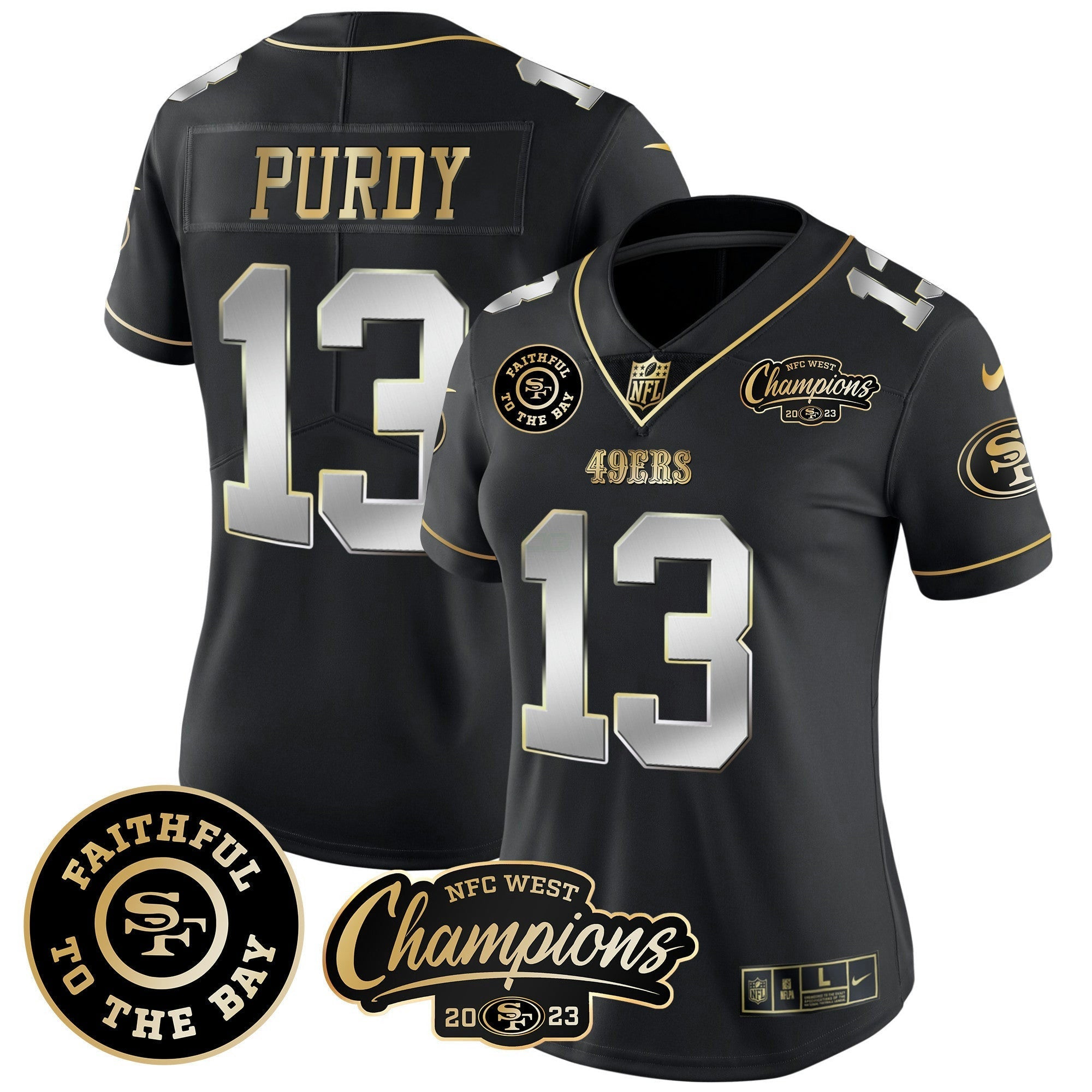 Camisa NFL Women’s Faithful & 2023 NFC West Champions Patch Vapor Jersey