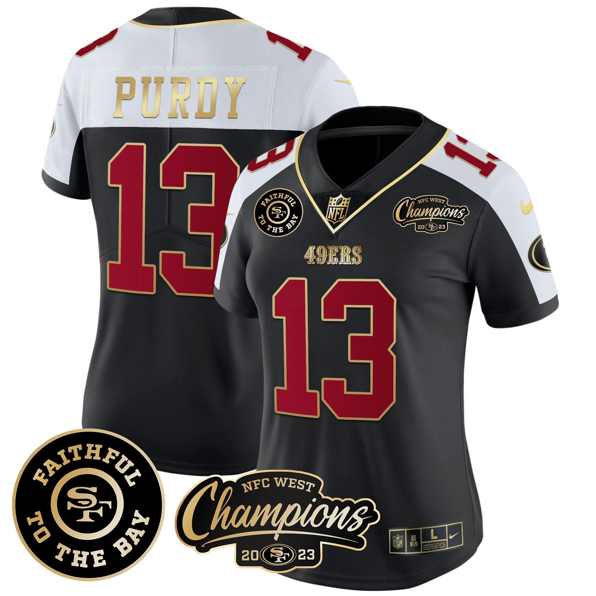 Camisa NFL Women’s Faithful & 2023 NFC West Champions Patch Vapor Jersey
