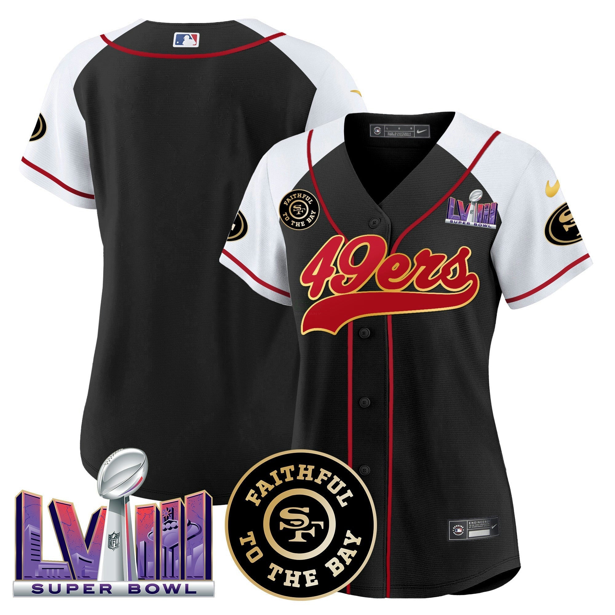 Camisa NFL Women’s Faithful & Super Bowl LVIII Patch Jersey