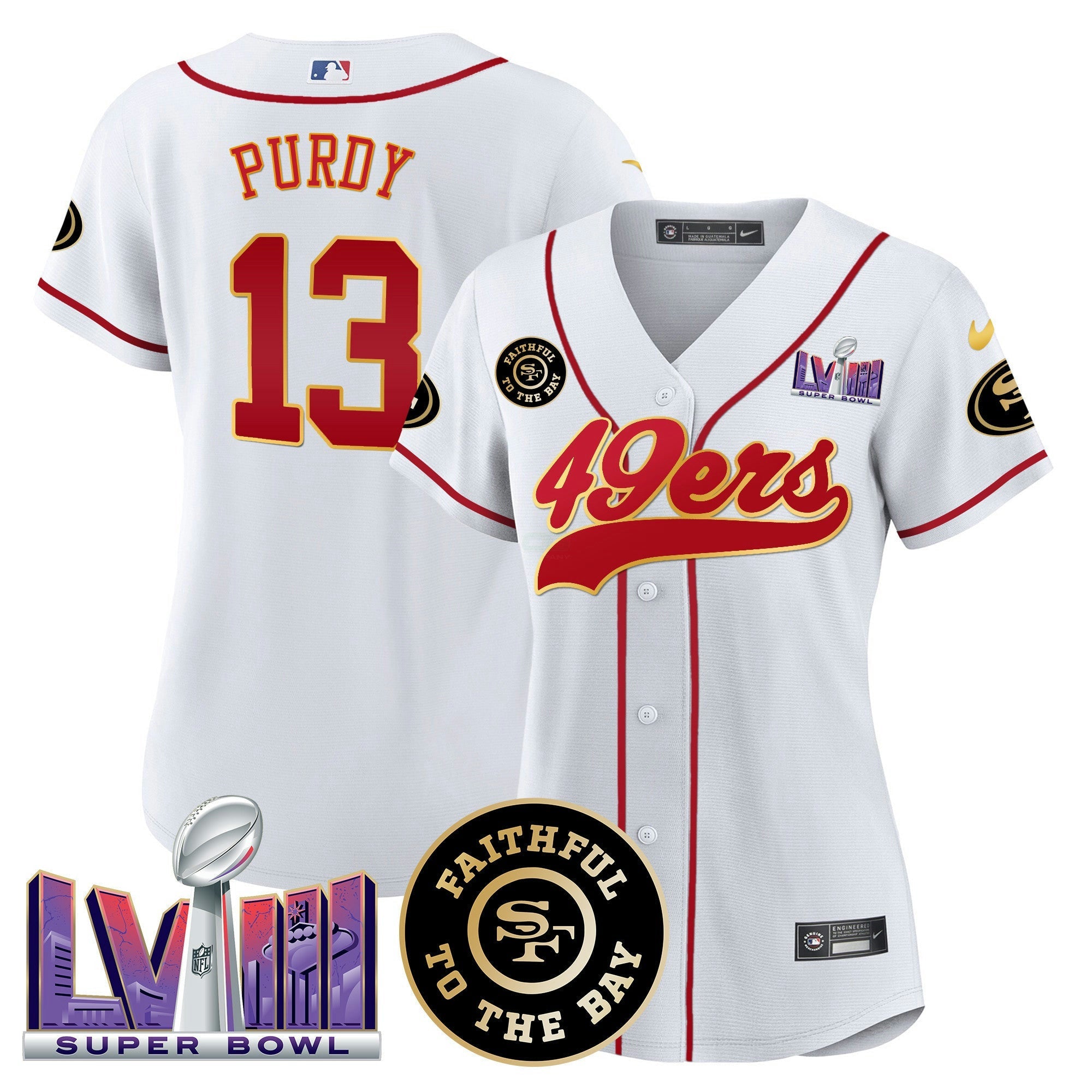 Camisa NFL Women’s Faithful & Super Bowl LVIII Patch Jersey