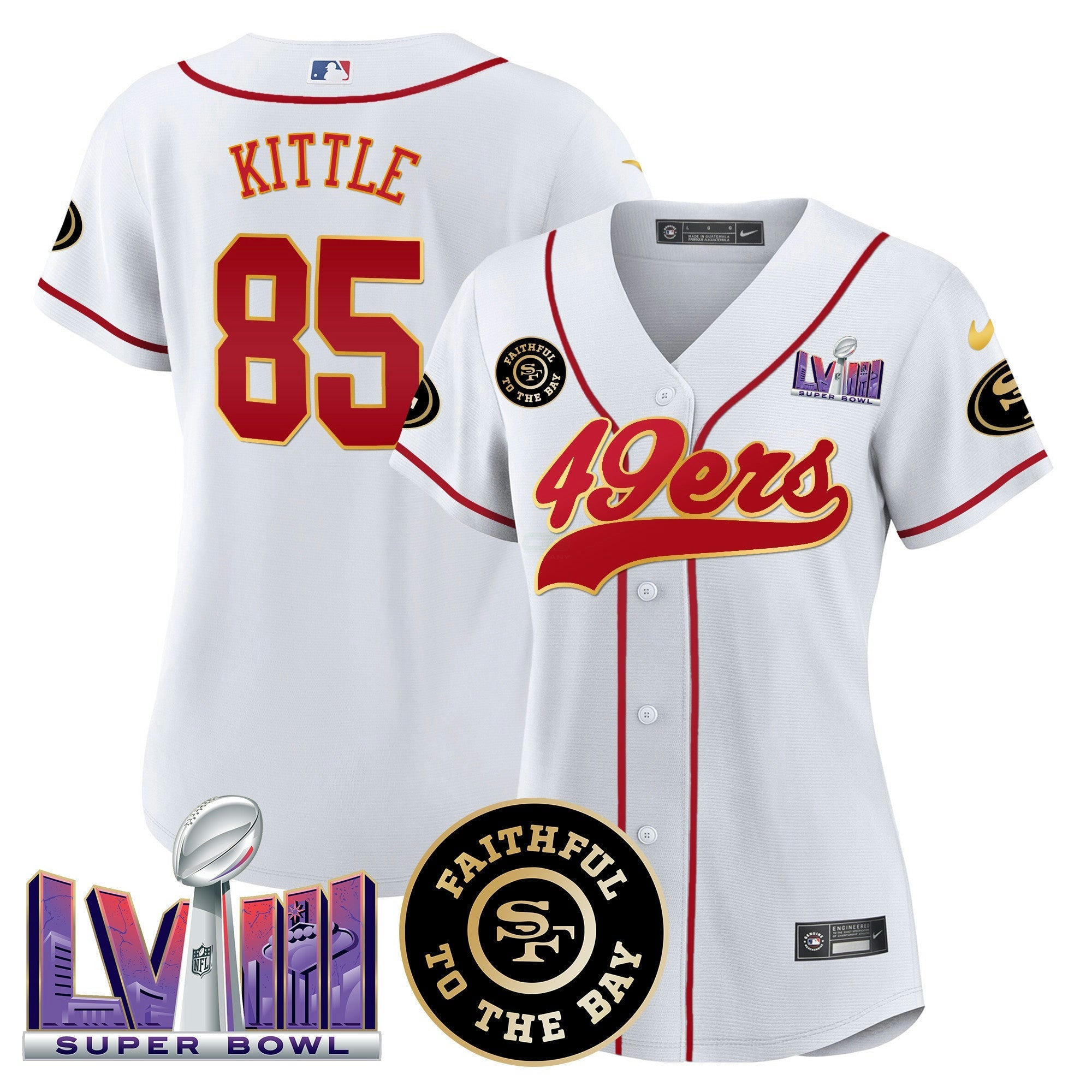 Camisa NFL Women’s Faithful & Super Bowl LVIII Patch Jersey