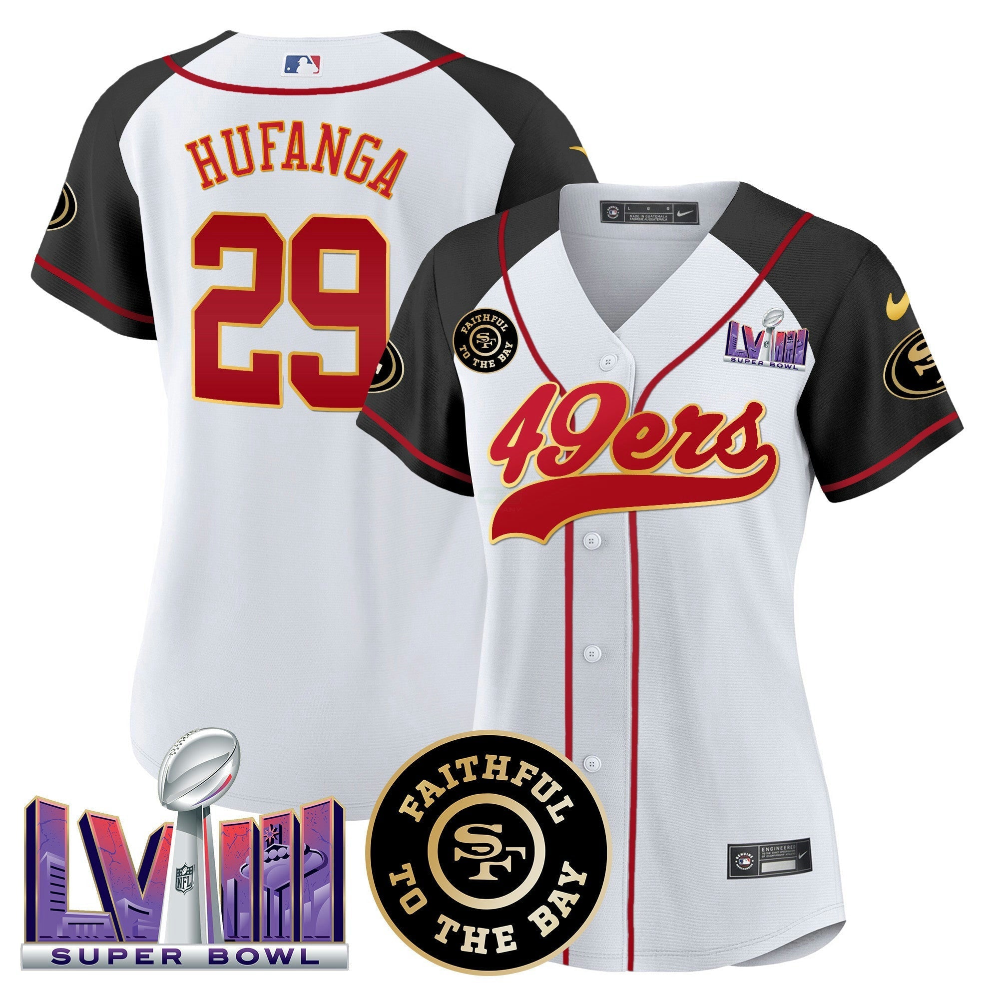 Camisa NFL Women’s Faithful & Super Bowl LVIII Patch Jersey