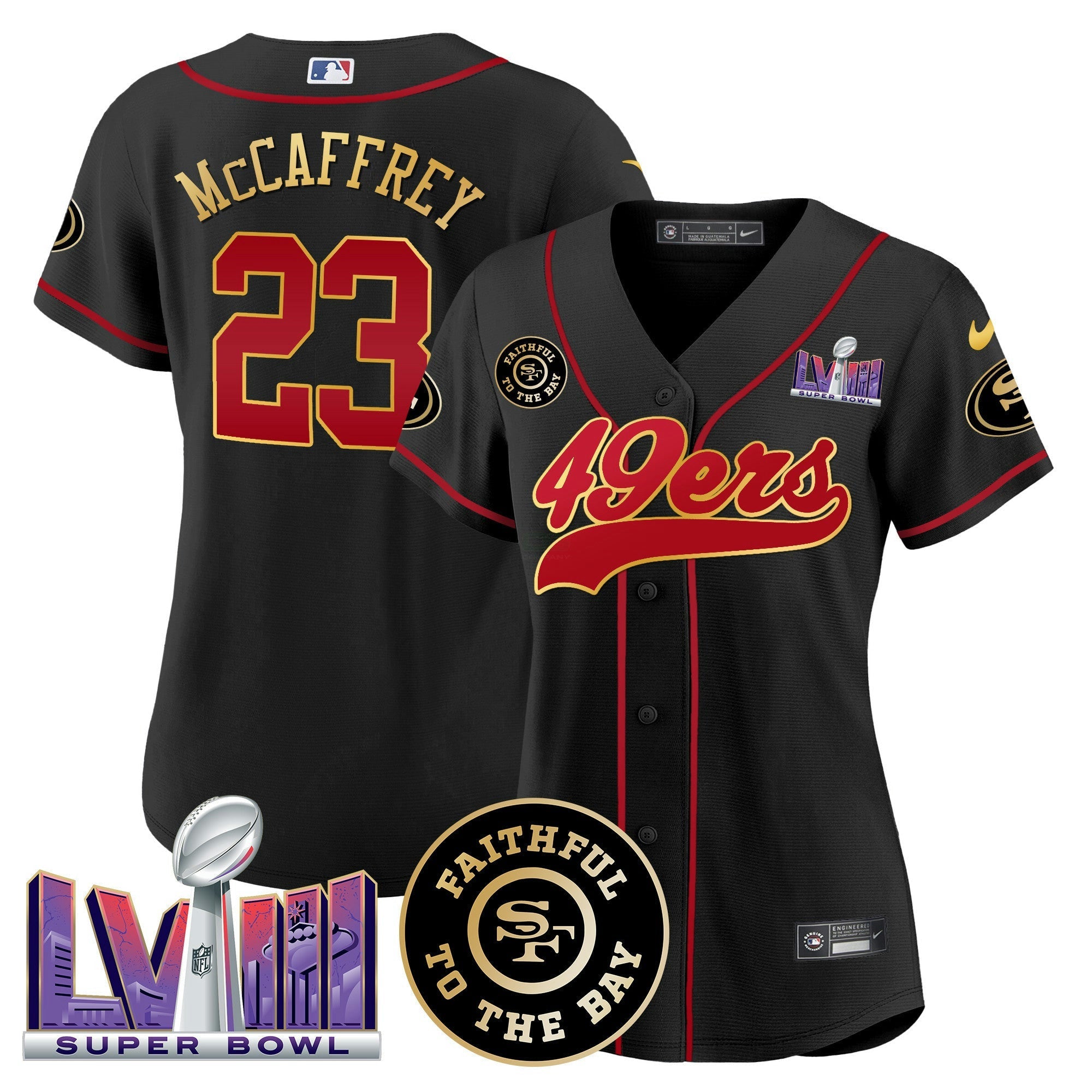 Camisa NFL Women’s Faithful & Super Bowl LVIII Patch Jersey