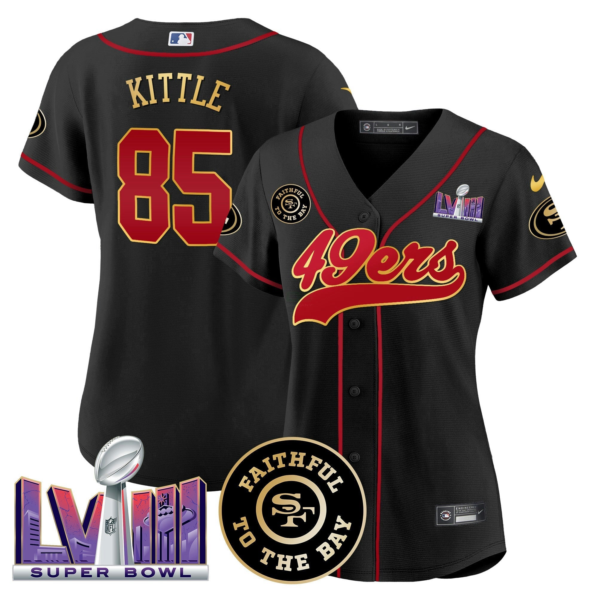 Camisa NFL Women’s Faithful & Super Bowl LVIII Patch Jersey