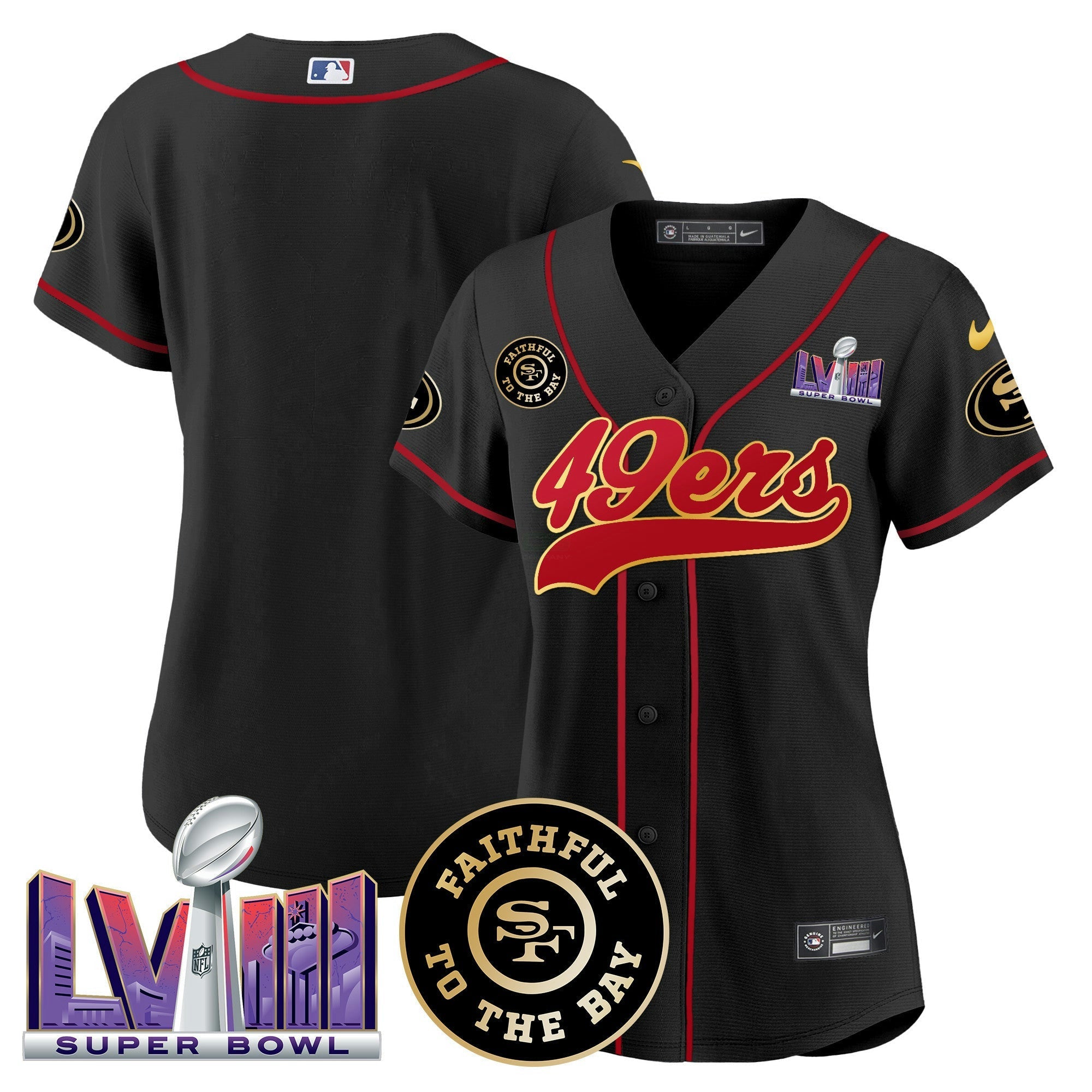 Camisa NFL Women’s Faithful & Super Bowl LVIII Patch Jersey