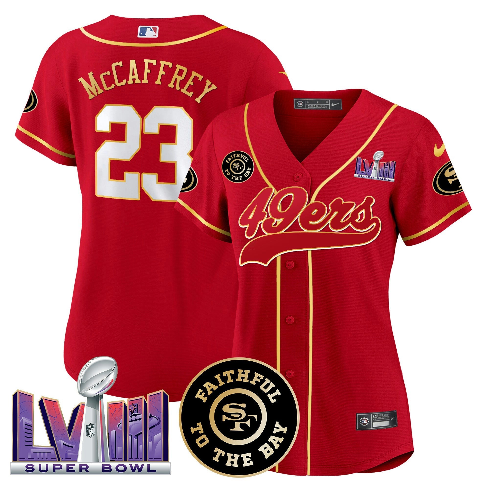Camisa NFL Women’s Faithful & Super Bowl LVIII Patch Jersey