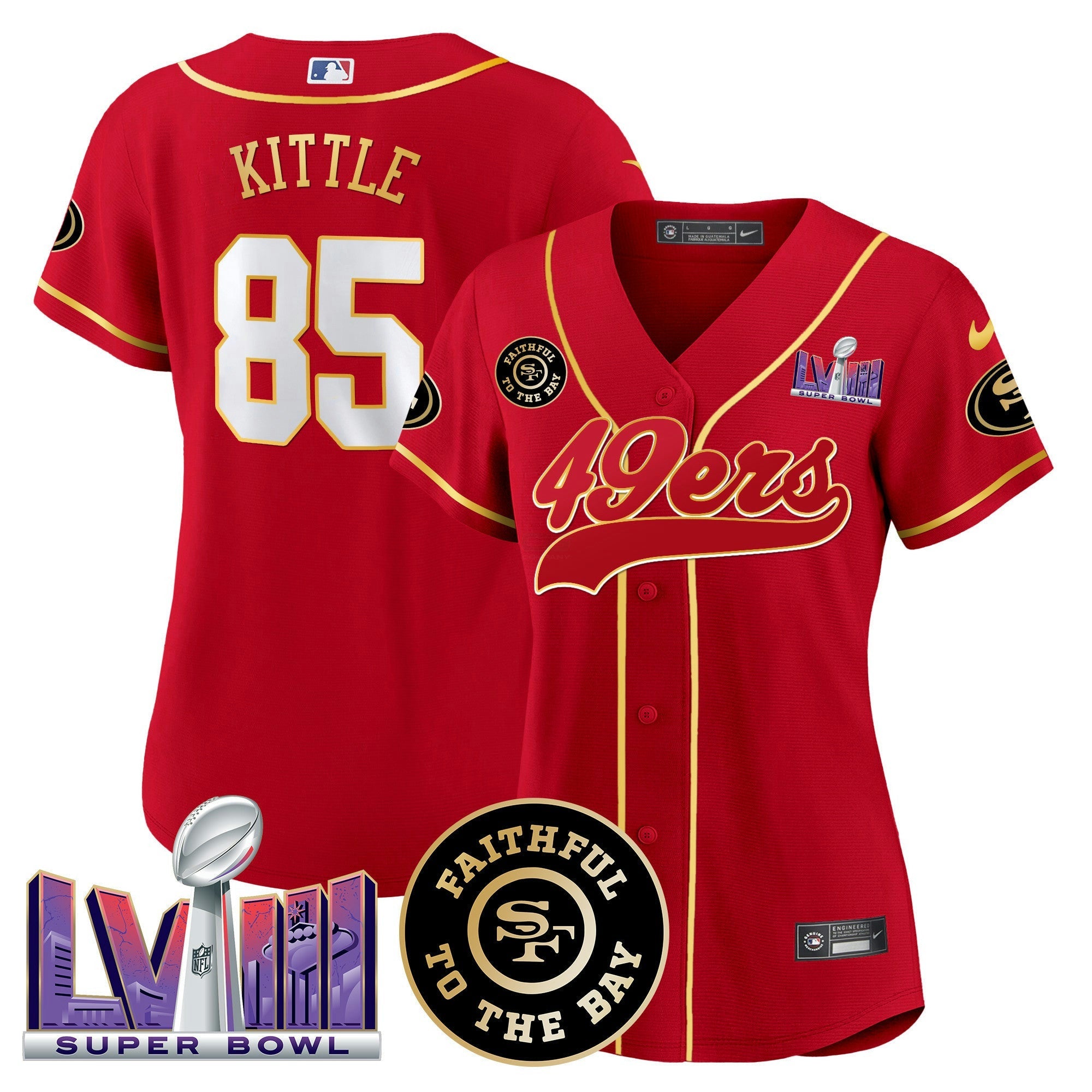 Camisa NFL Women’s Faithful & Super Bowl LVIII Patch Jersey