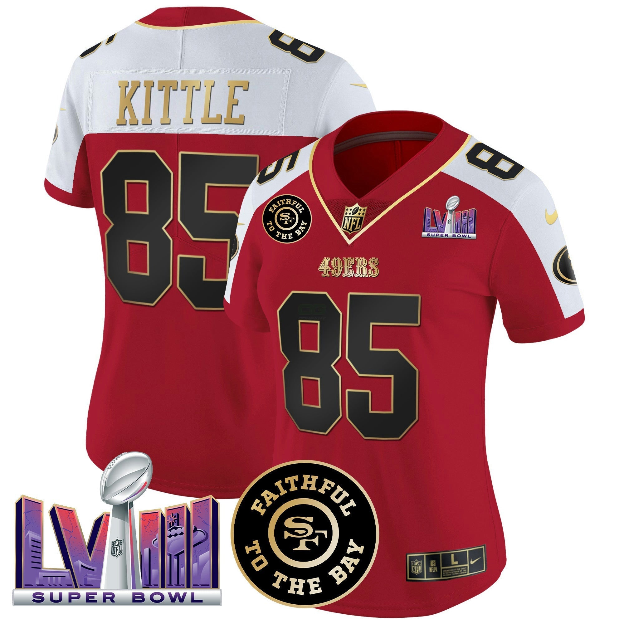Camisa NFL Women’s Faithful & Super Bowl LVIII Patch Vapor Jersey