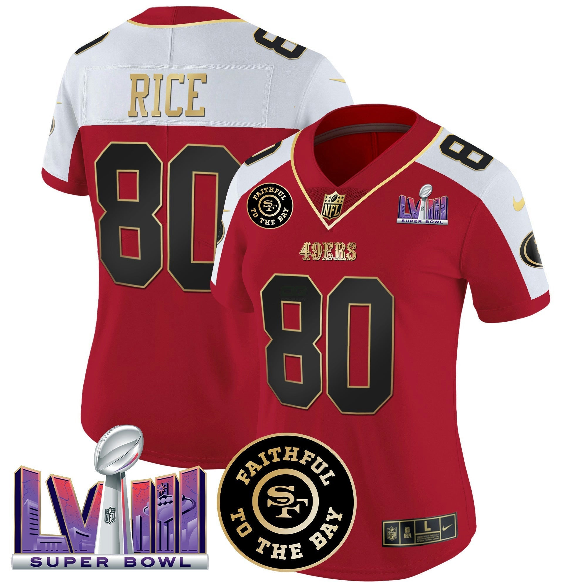 Camisa NFL Women’s Faithful & Super Bowl LVIII Patch Vapor Jersey