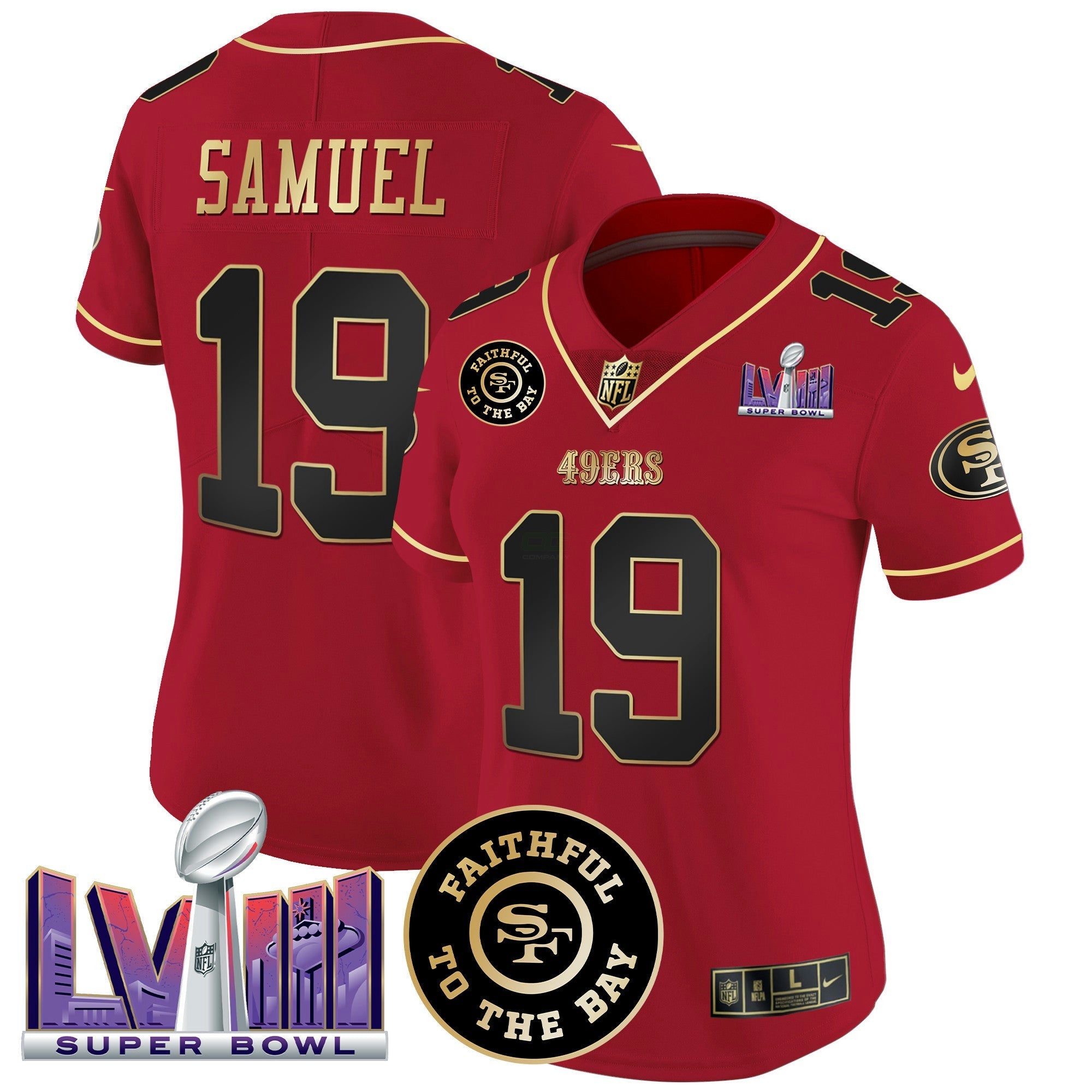Camisa NFL Women’s Faithful & Super Bowl LVIII Patch Vapor Jersey