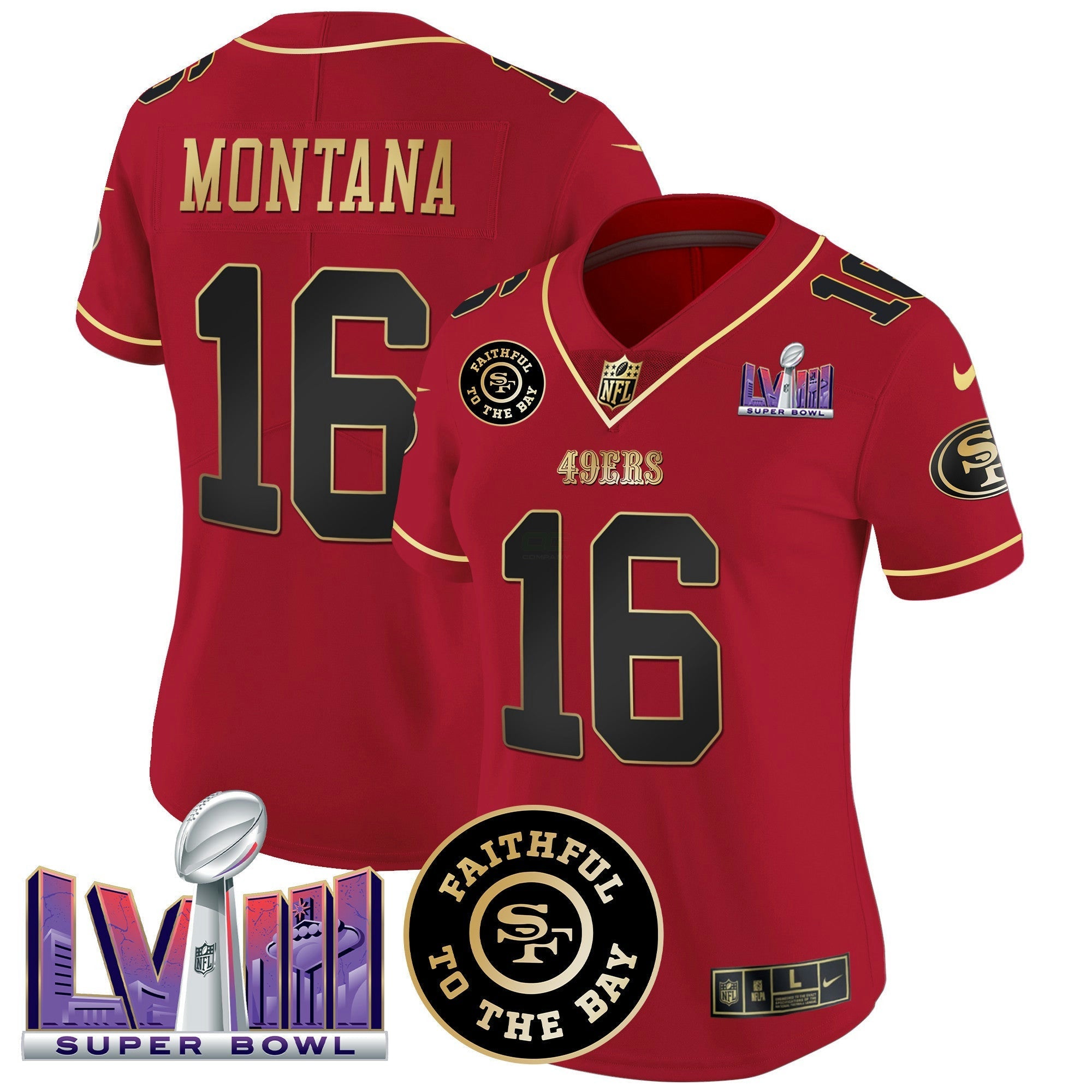 Camisa NFL Women’s Faithful & Super Bowl LVIII Patch Vapor Jersey