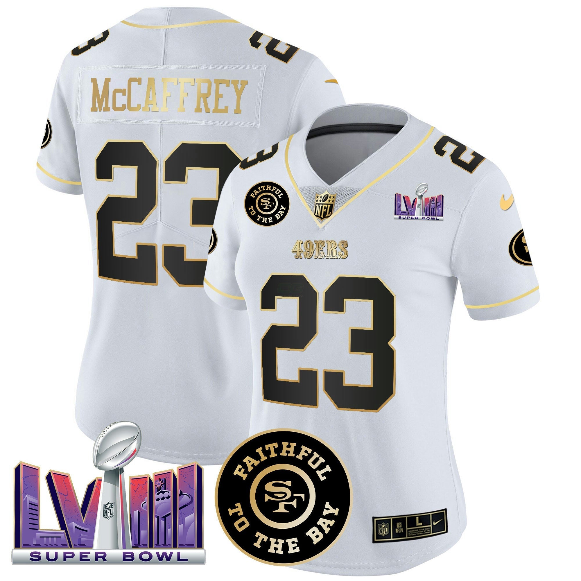 Camisa NFL Women’s Faithful & Super Bowl LVIII Patch Vapor Jersey V2