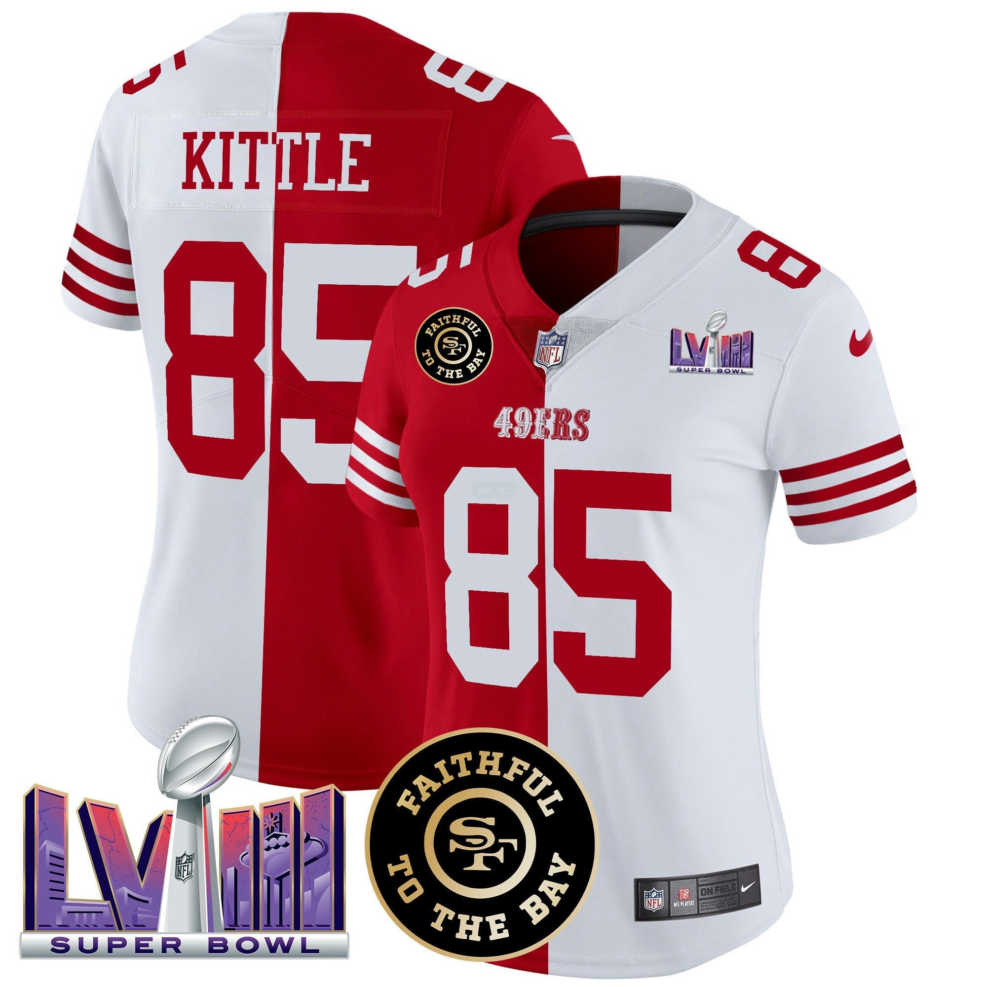 Camisa NFL Women’s Faithful & Super Bowl LVIII Patch Vapor Jersey V2