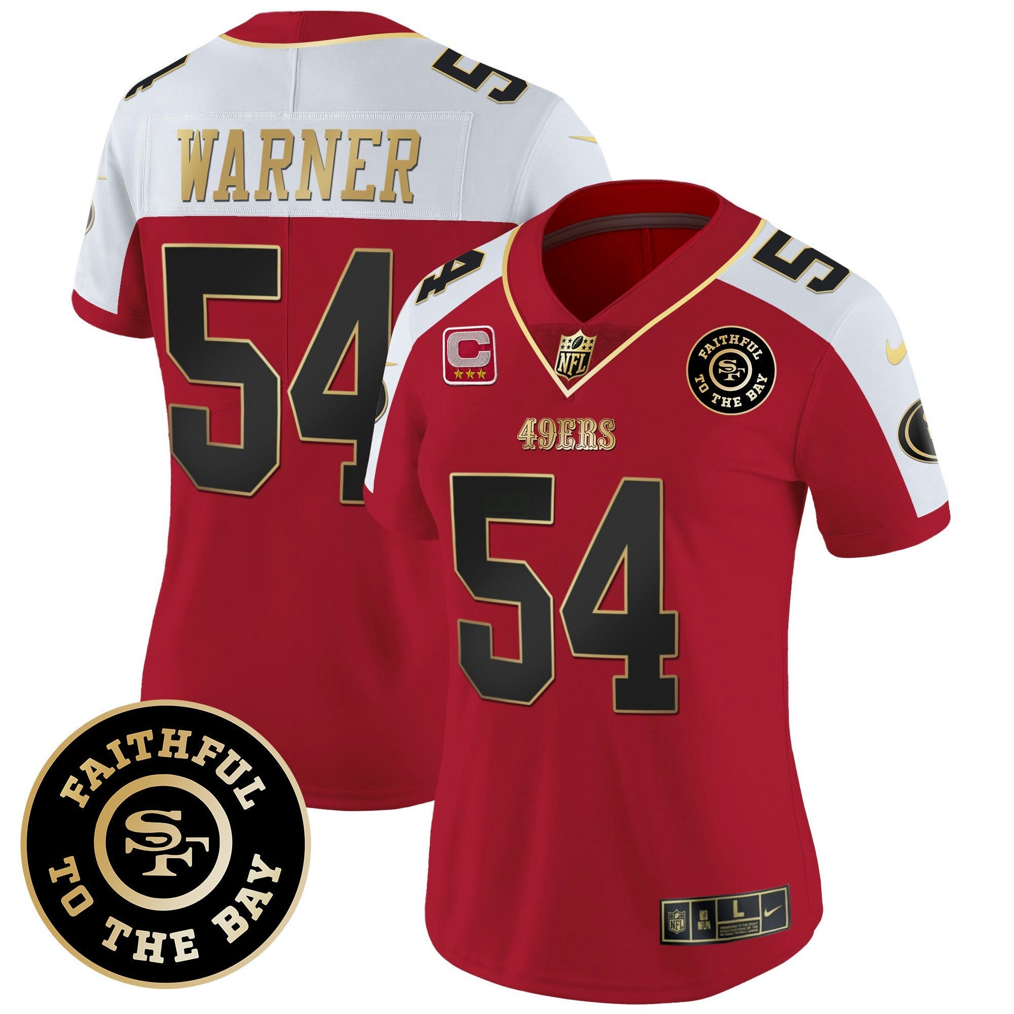 Camisa NFL Women’s Faithful To The Bay 2024 Patch Vapor Limited Jersey