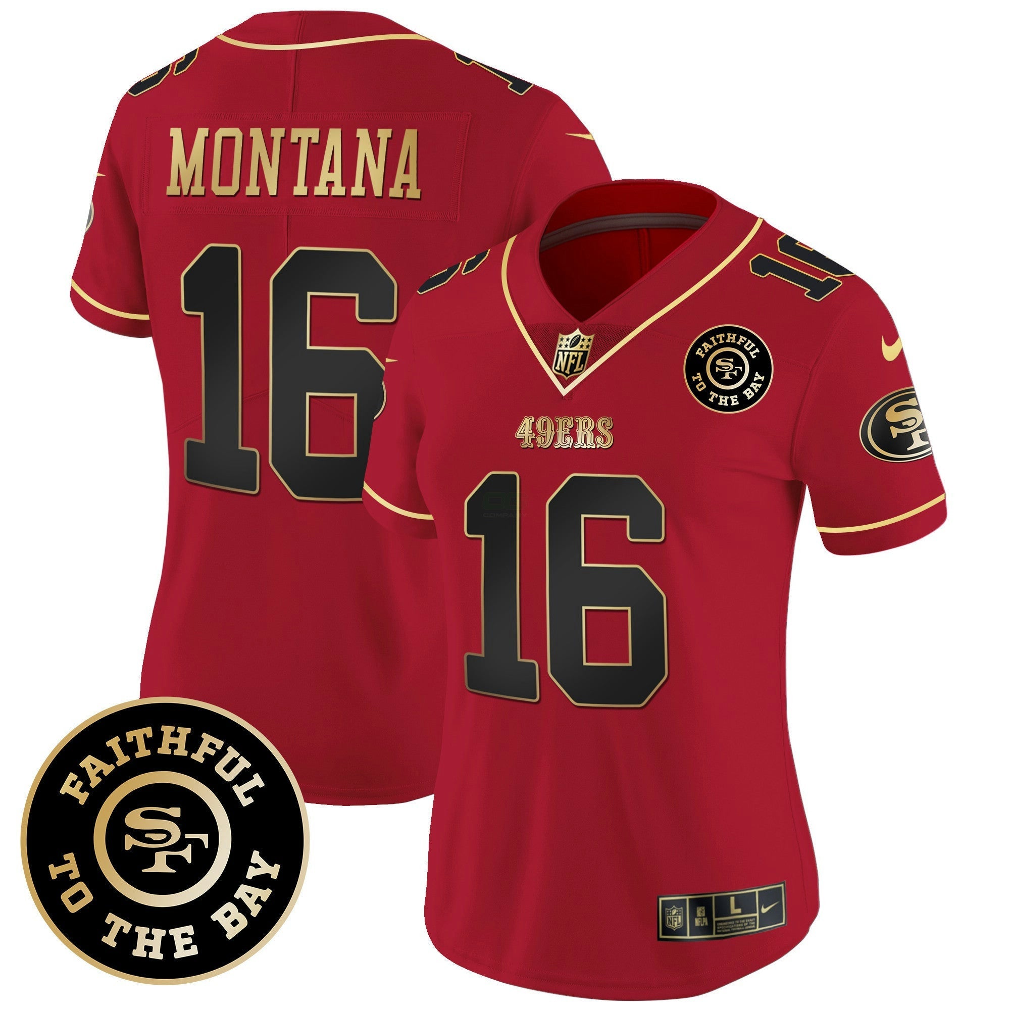 Camisa NFL Women’s Faithful To The Bay 2024 Patch Vapor Limited Jersey